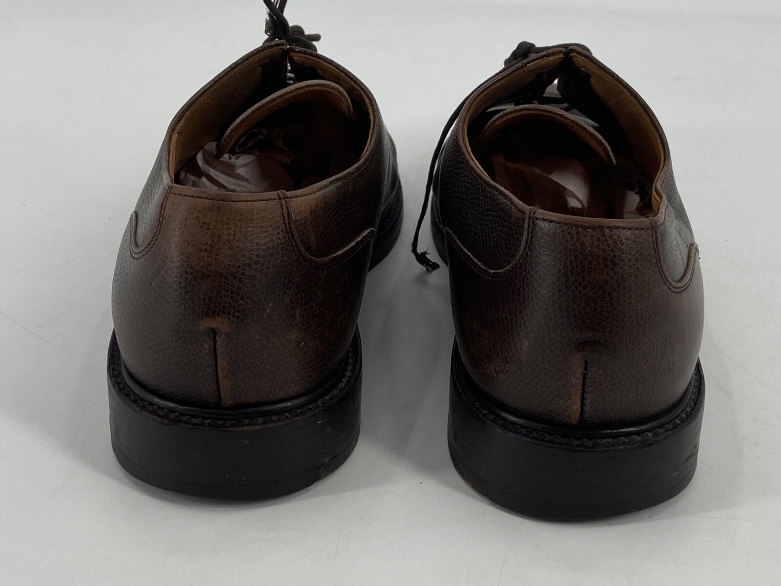 Bowen Men’s Oxford Dress Shoes Brown Leather Size 10 M Made in England