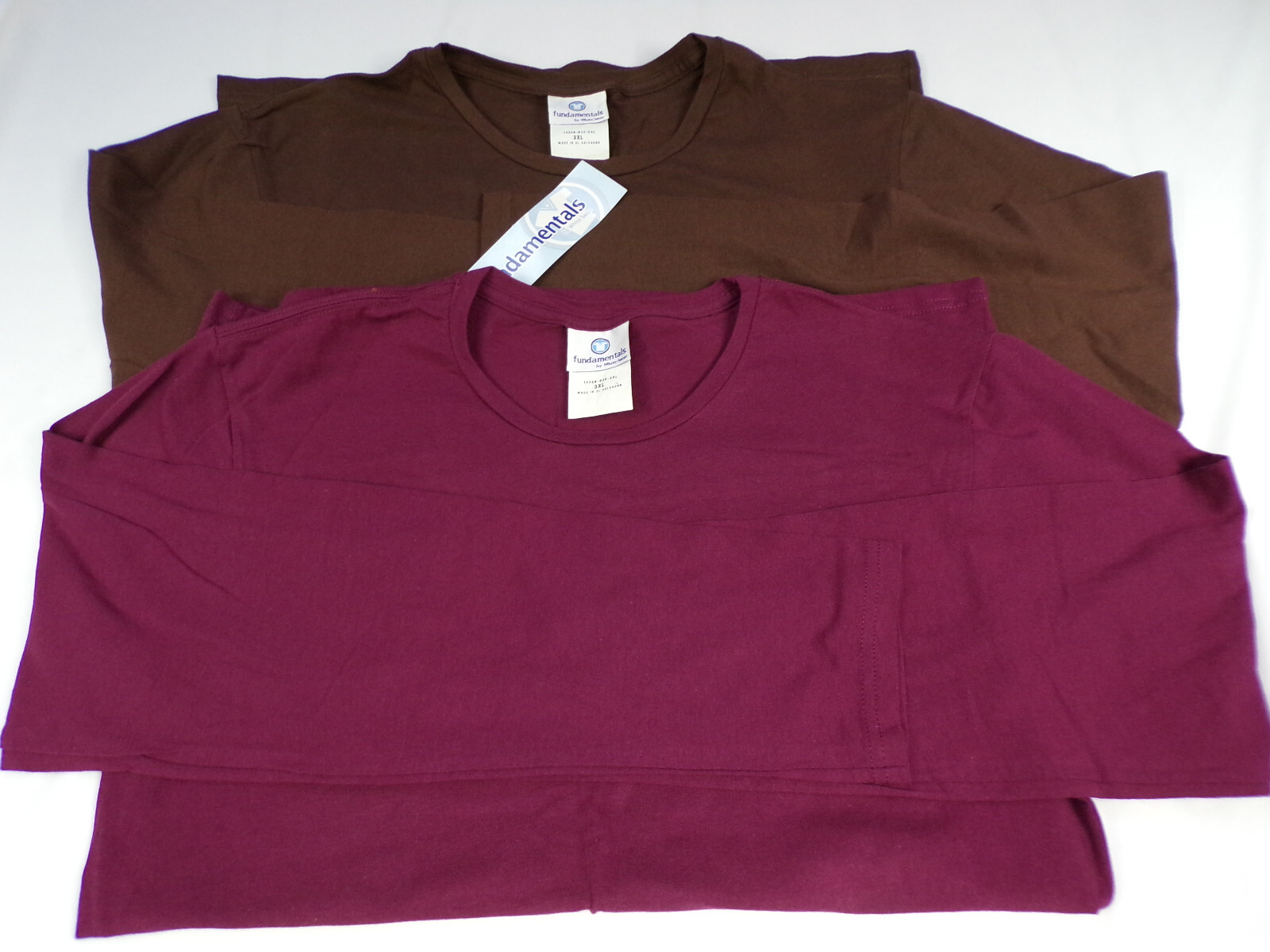 TWO NEW Under Scrub Tops Womens S/M 95% Cotton 5% Lycra Fundamentals By W.S L24