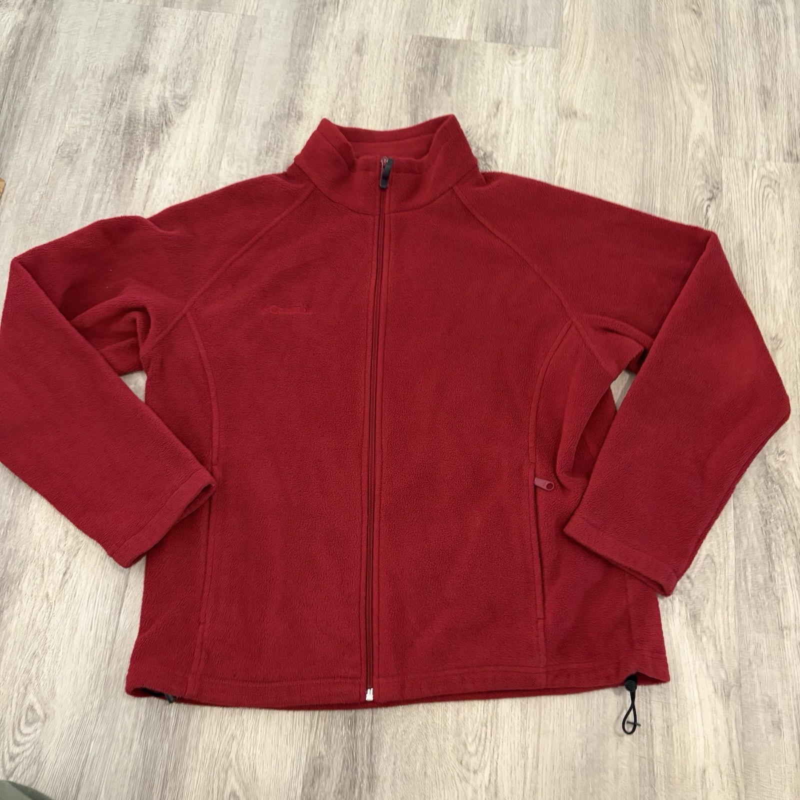 Columbia Fleece Fast Trek II Zip Up Jacket Women’s XL Red Hiking Nature Outdoors