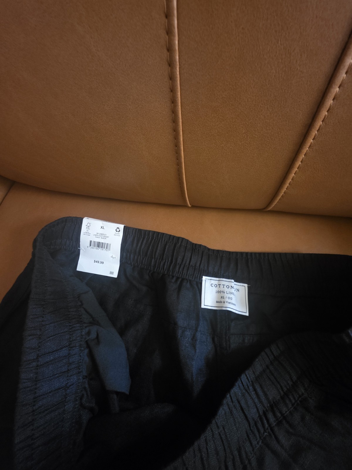 🔥COTTON:ON LINEN EASY SHORT SIZE XL COLOR BLACK
