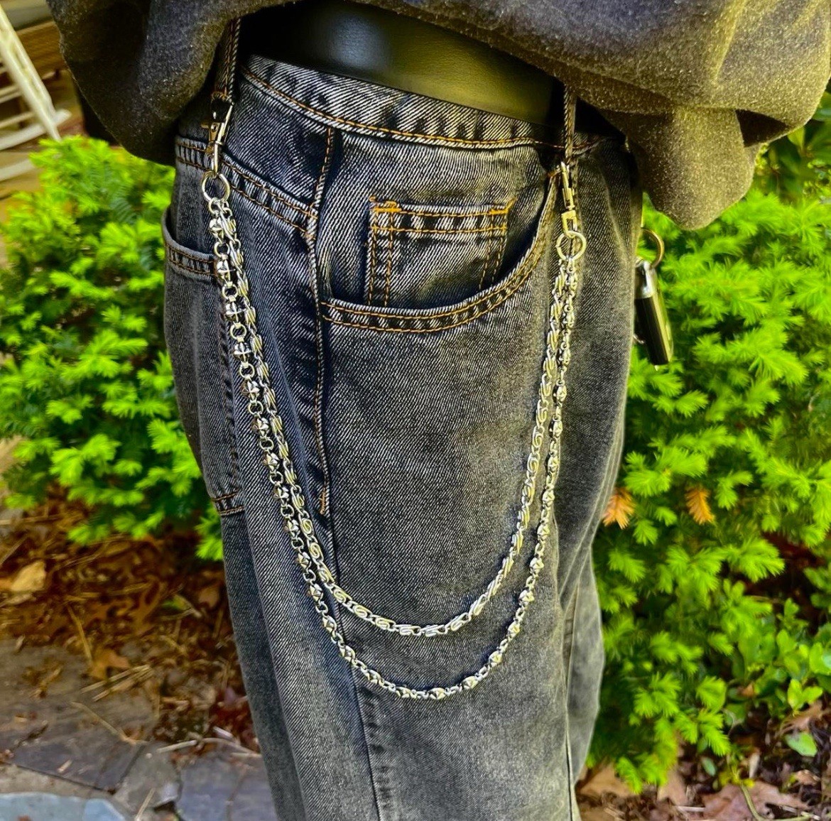 Silver Chrome Men’s Unisex Wallet Chain