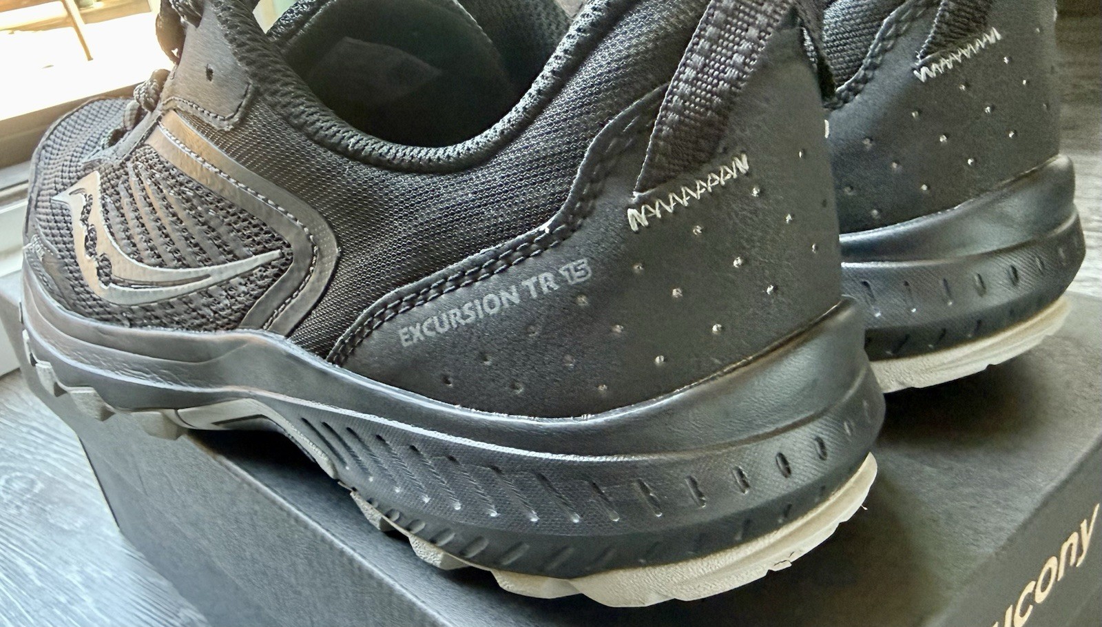 Saucony Excursion TR15 Trail Running Shoes, Black/Shadow S20668-10, US MENS 11.5