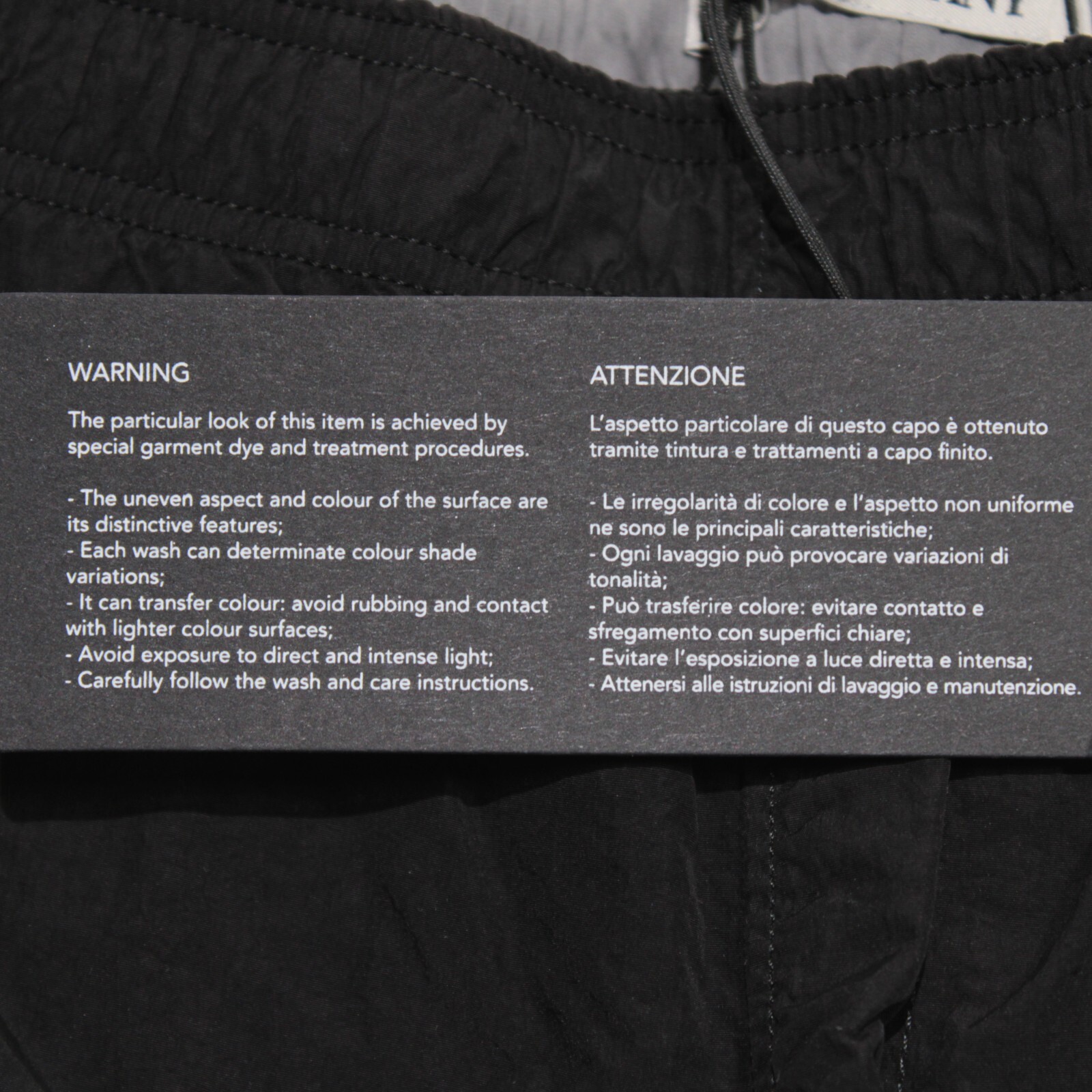 C.P. (CP) Company NWT Swimsuit / Trunks Size 48 32 US Solid Black 100% Polyamide
