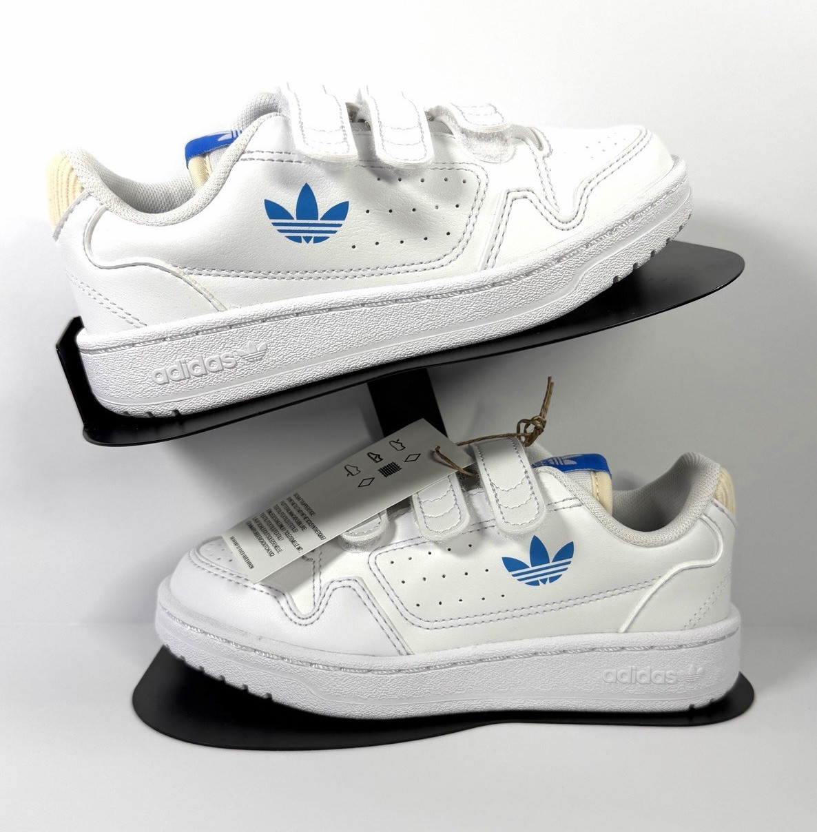 adidas Originals NY 90 CF Toddler White Blue Court Shoes Size 11K NWT