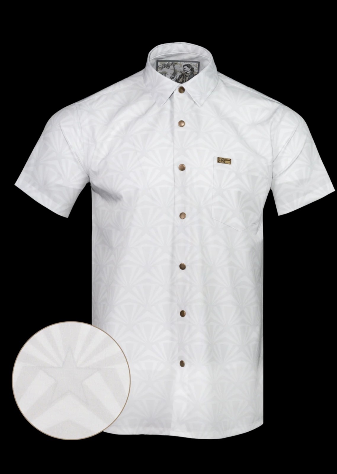Retro Rifle Peacemaker Button Down (Brass Snaps). Men’s X-Large – New With Tags