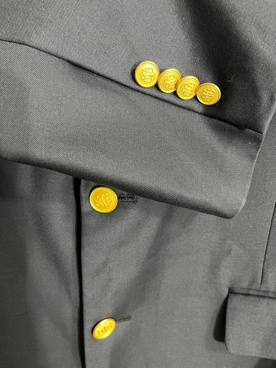Brooks Brothers Wool super 120 Loro Piana gold buttons jacket Blazer Sz 43 VTG