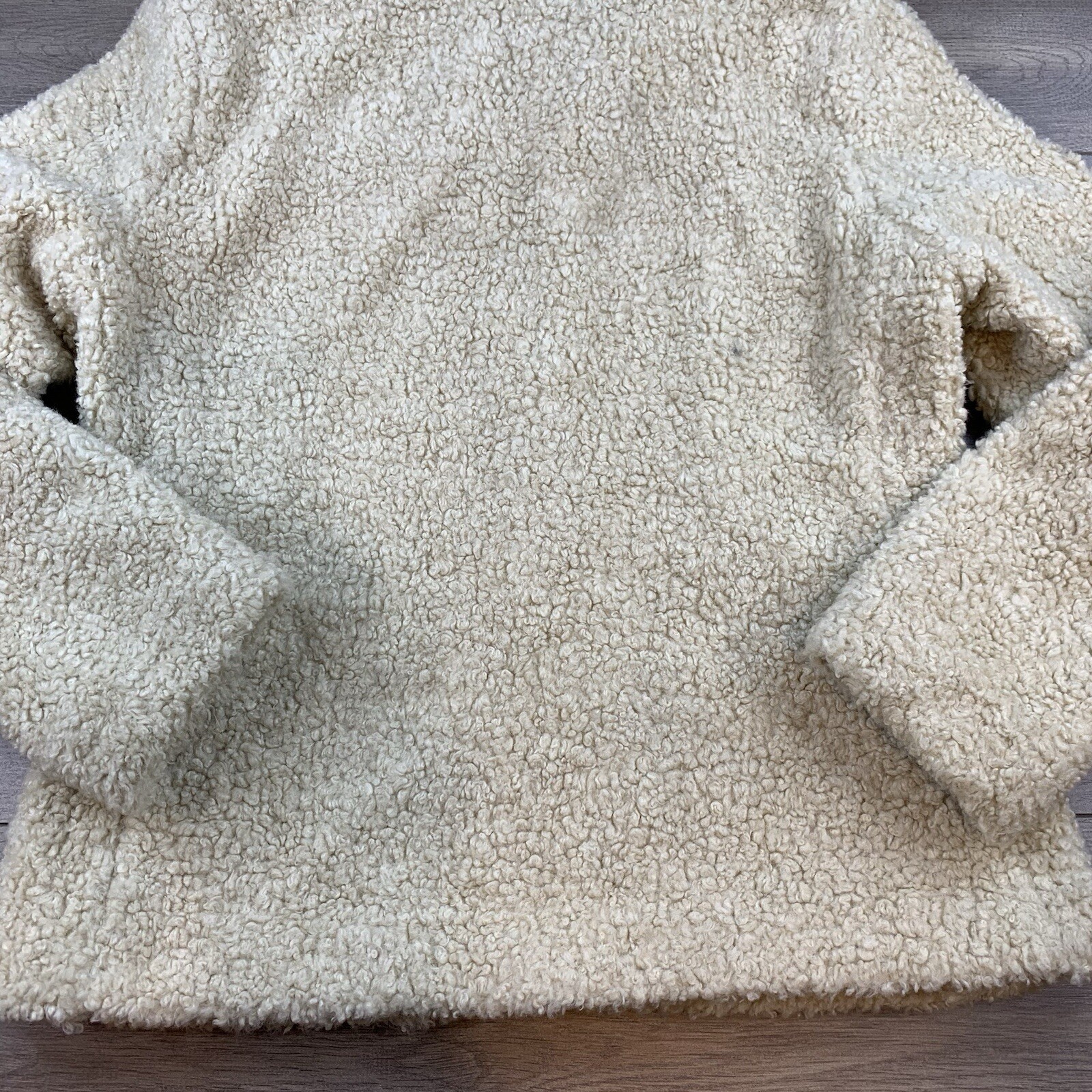 NWT Pendleton Full Zip Sherpa Jacket Women’s Small Beige Fleece Deep Pile Teddy