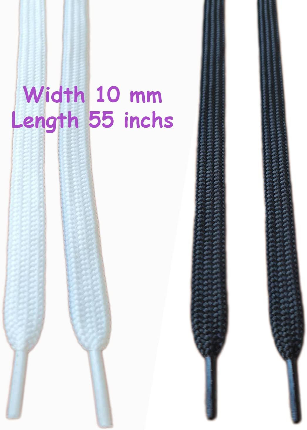 4 Pcs 55″ Flat Hoodie Drawstring Cords Replacement for Sweat Pants String Shorts