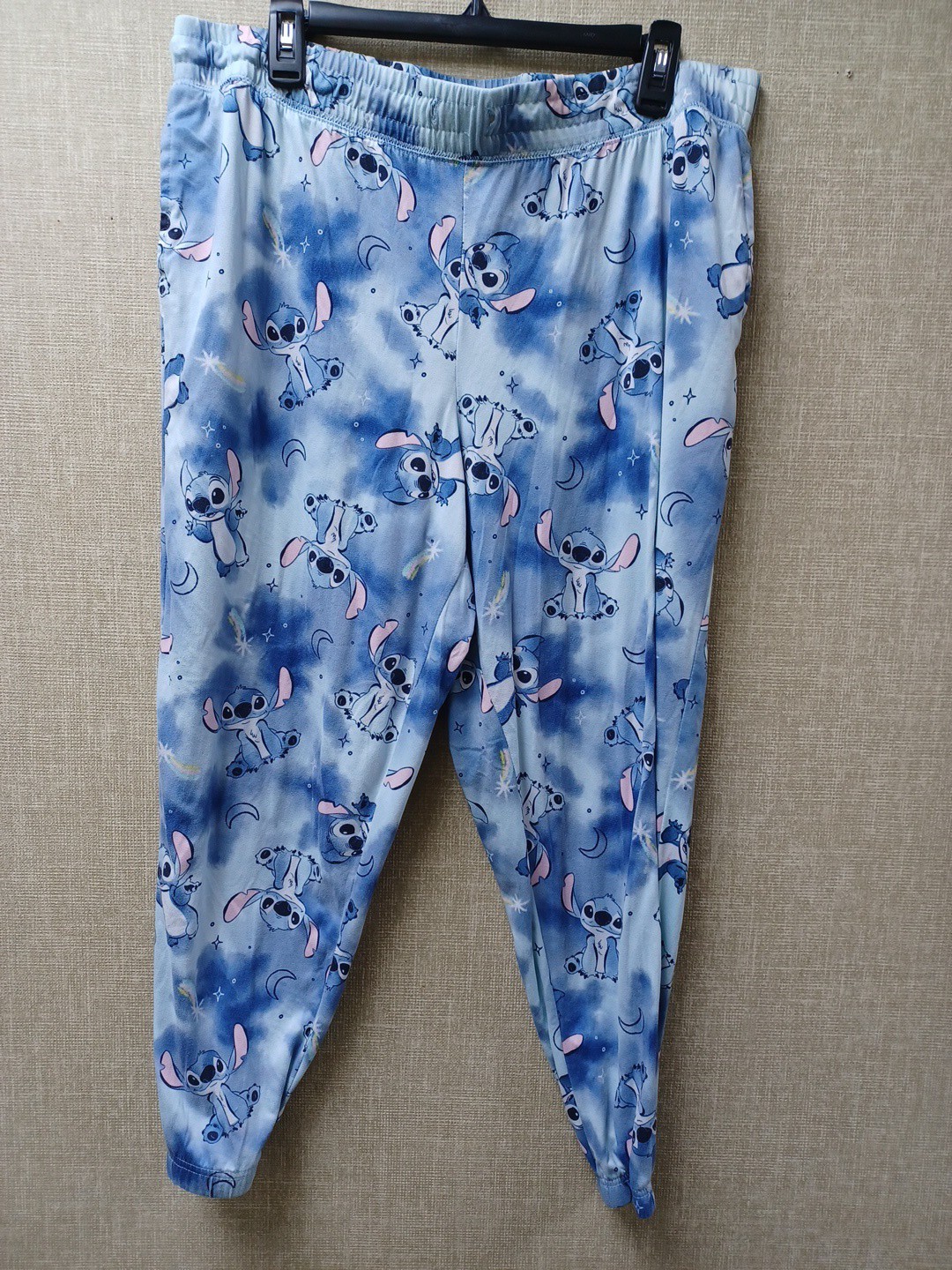 Disney Lilo & Stitch Soft Blue Polyester Pajama Lounge Pants Woman’s Size XL