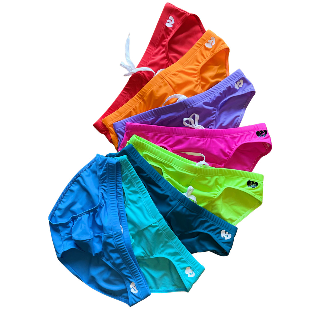 Men’s Physique Swim Briefs – 3″ Outer Seam, Enhancing Athletic Cut for Swimming