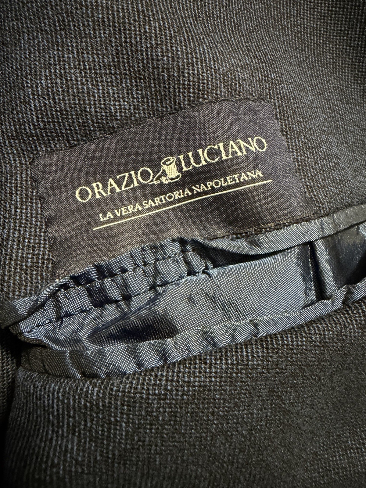 Orazio Luciano – Napoletana Custom Made Blazer Jacket Navy Blue Size 54 Italy