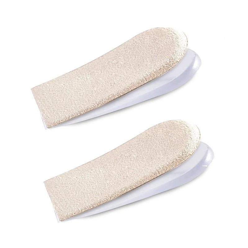Shoe Insoles Invisible Height Increase Silicone Gel Heel Lift Taller Inserts Pad