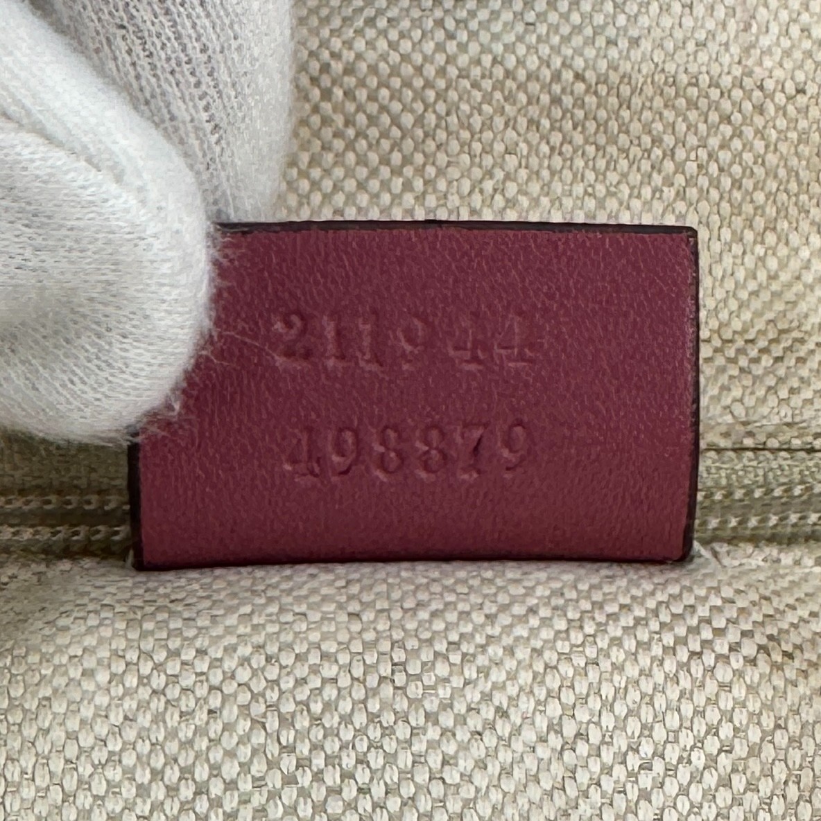 Gucci Shoulder Bag Sukey Leather Shima Micro GG Pink Authentic 420T0450