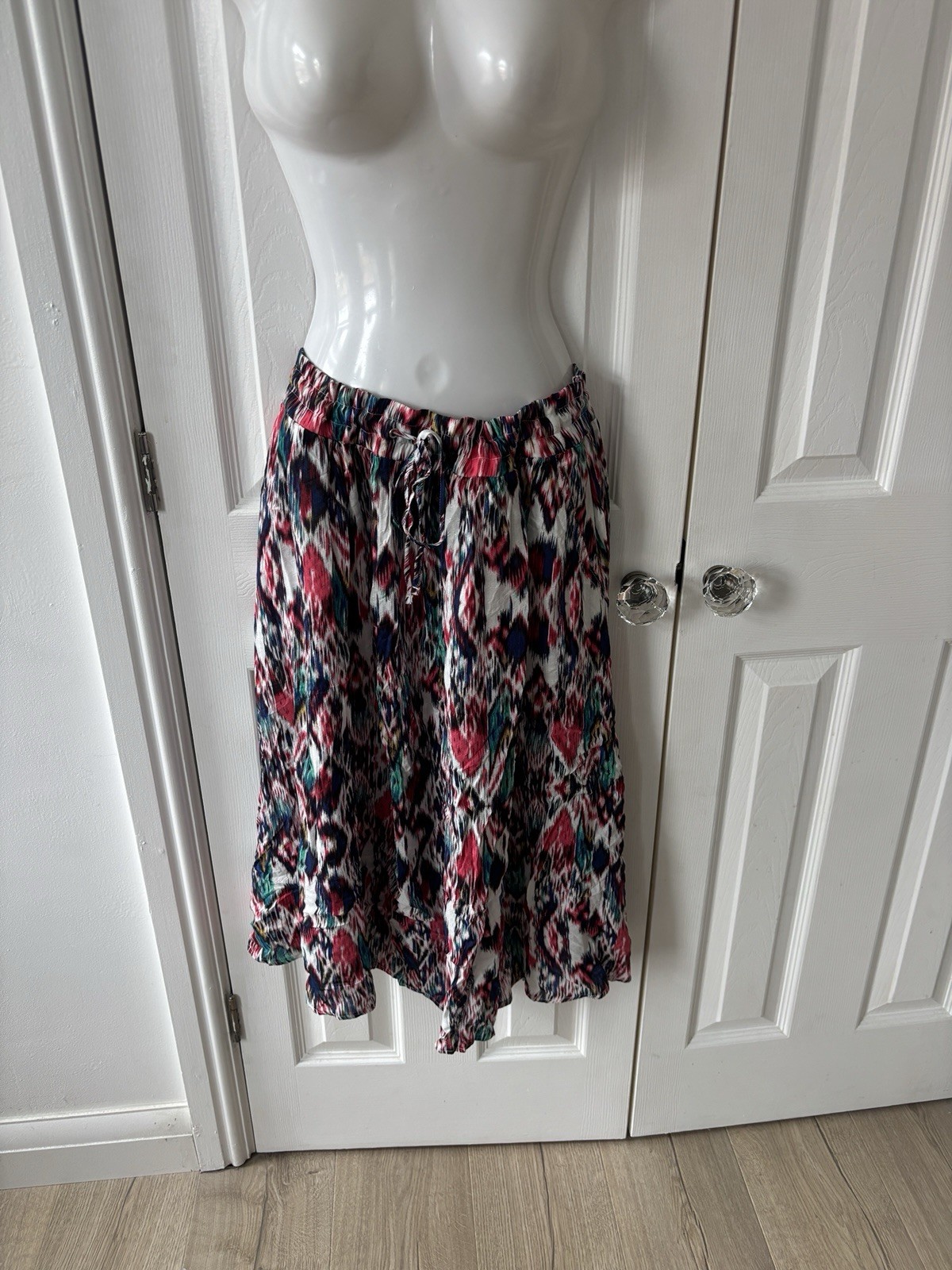 M&S Collection Ikat Print Midi Skirt Size 14 Brand New With Tags