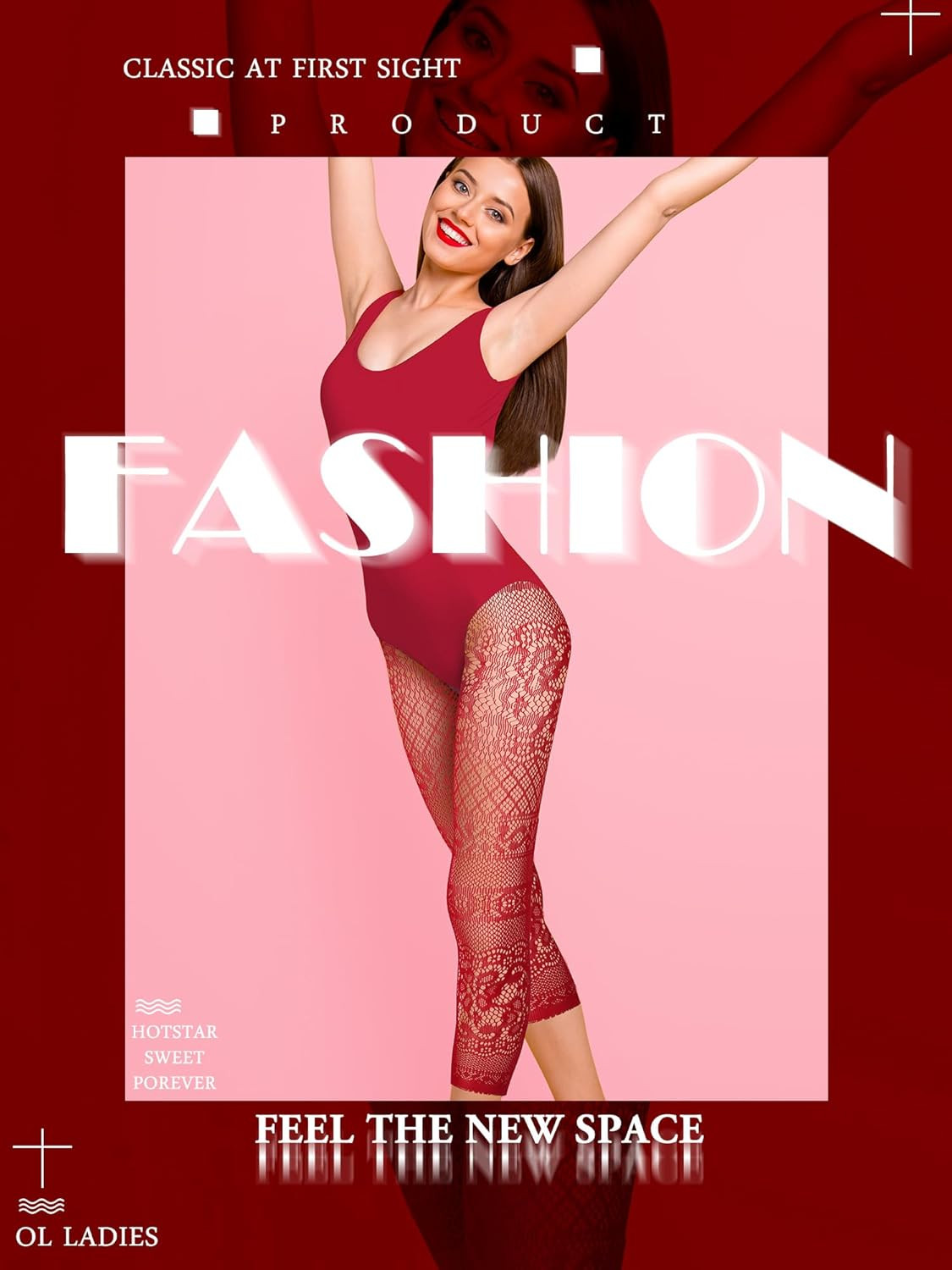 6 Pcs Footless Fishnet Tights for Women Fishnet Thigh High Stockings Lace Mes…