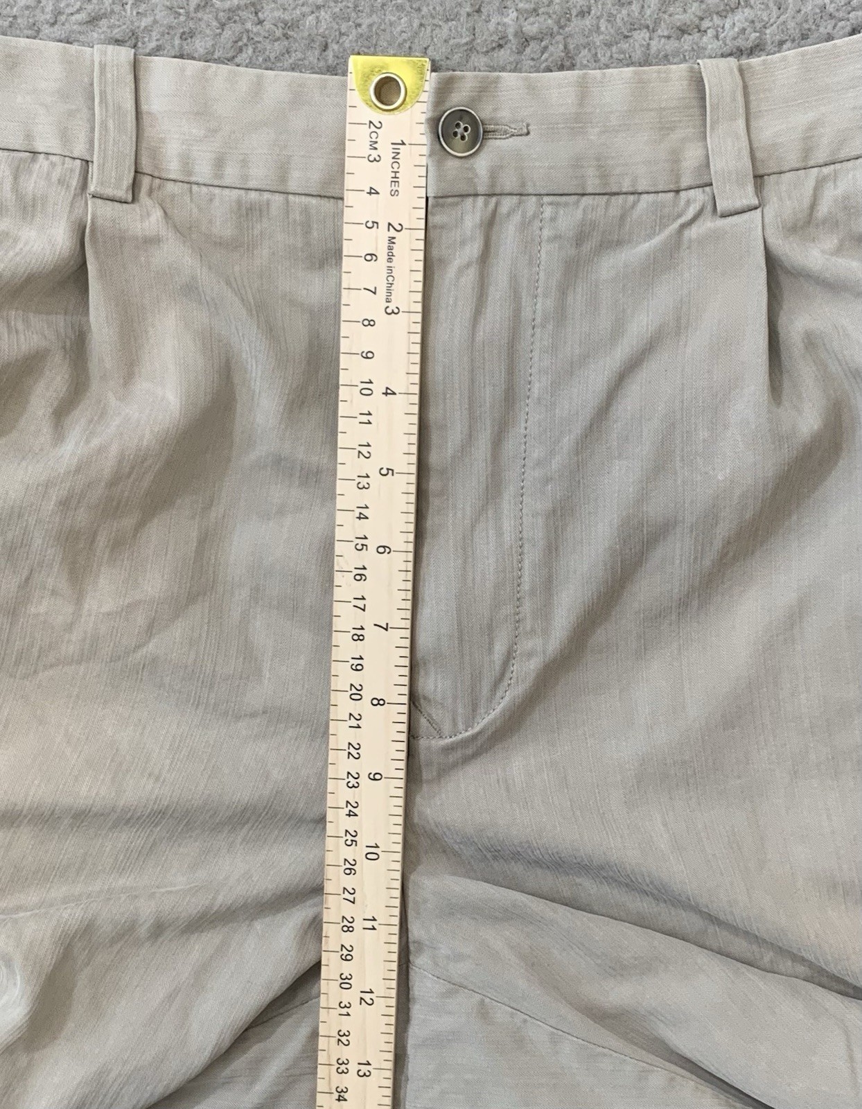 Tommy Bahama Pants Mens 36×34 Silk Rayon From Bamboo Pleated Dress Trousers Tan