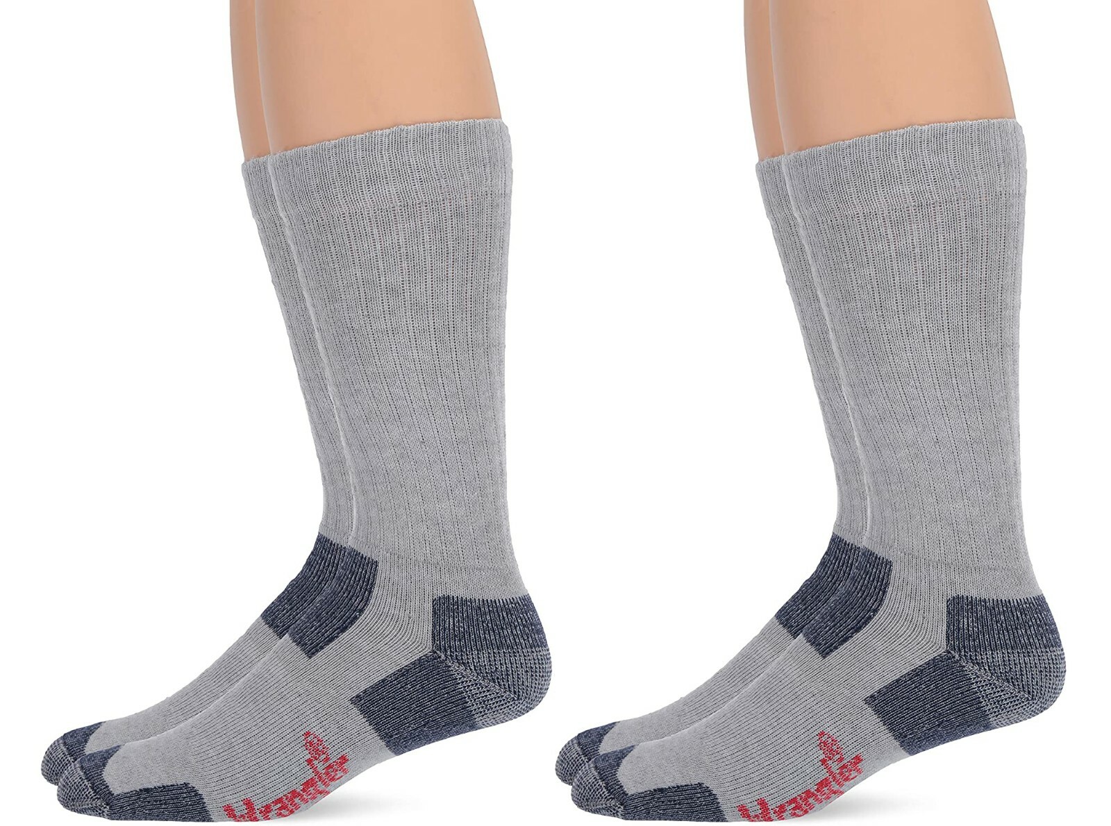 2 Pair Wrangler Men’s Steel Toe Boot Ultra-dri Work Warm Winter Crew Socks