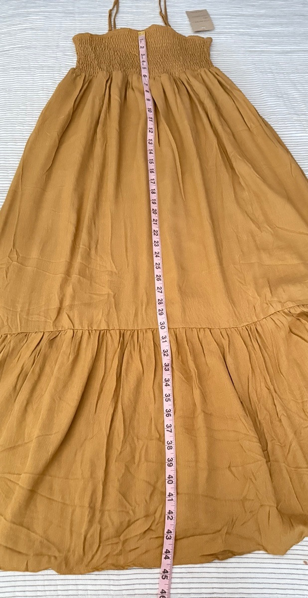 eden & olivia women’s size S brown spaghetti staps sleeveless maxi dress