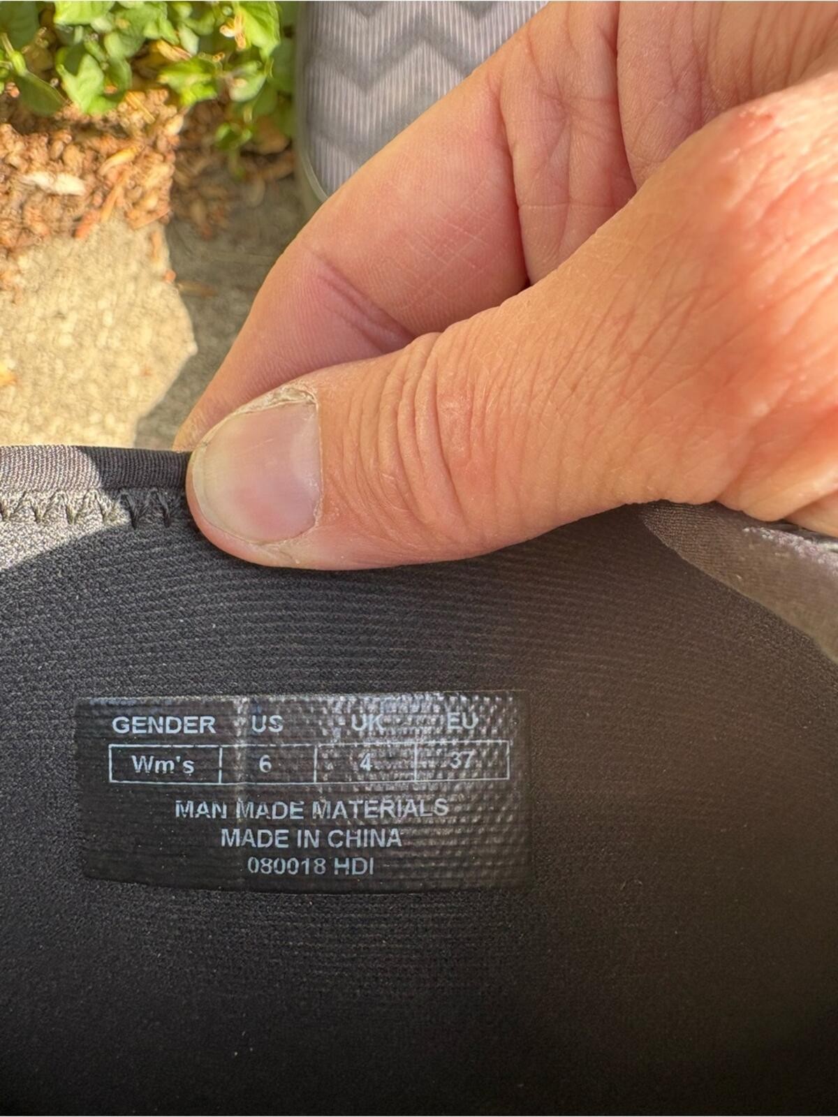Black Women’s Slip-On Shoe with Printed Size Label