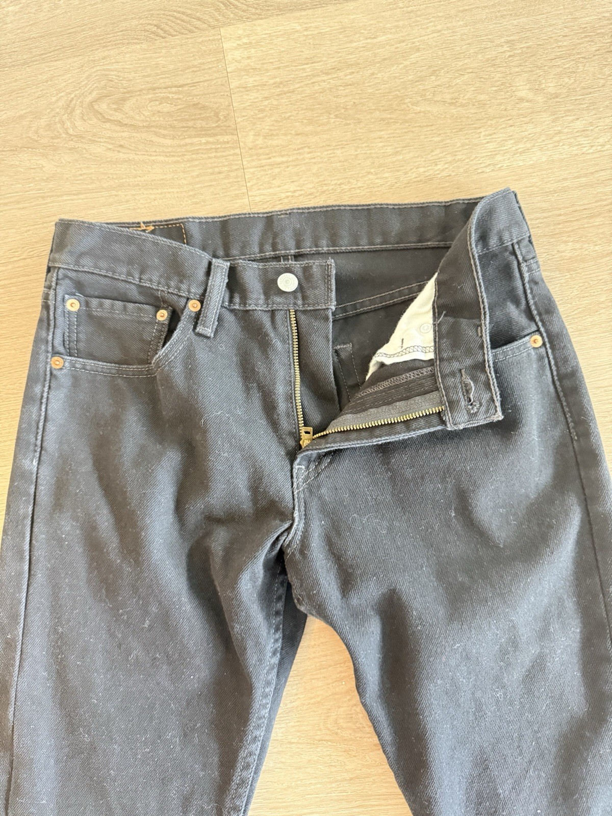 Levi’s 527 Slim Bootcut Jeans Men Size 31×34 Black Denim Pants Low Rise