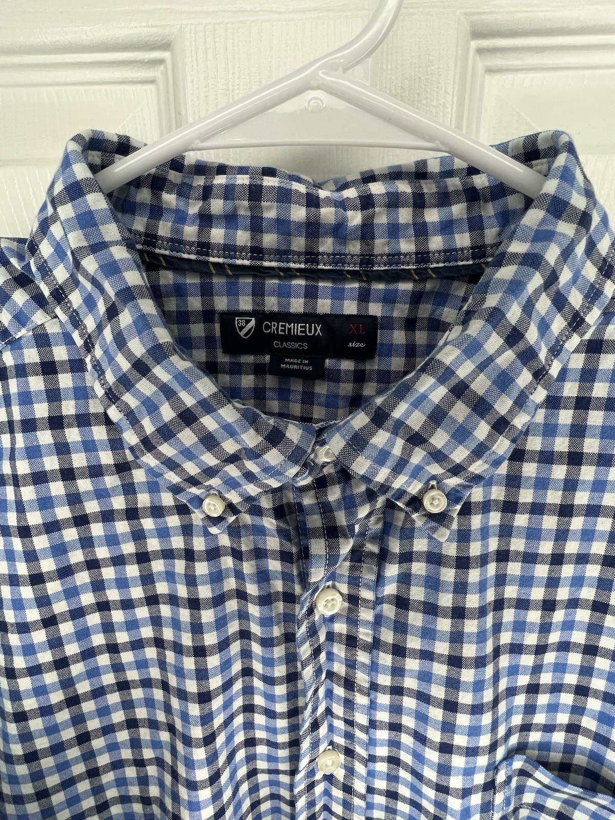 Cremieux Classics Men’s Long Sleeve Shirt XL Plaid Black And Blue Pattern