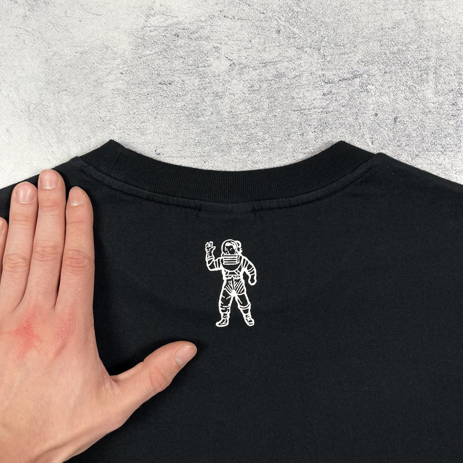 Billionaire Boys Club BBC Astronaut Logo Y2K Short Sleeve T Shirt Black Size XXL