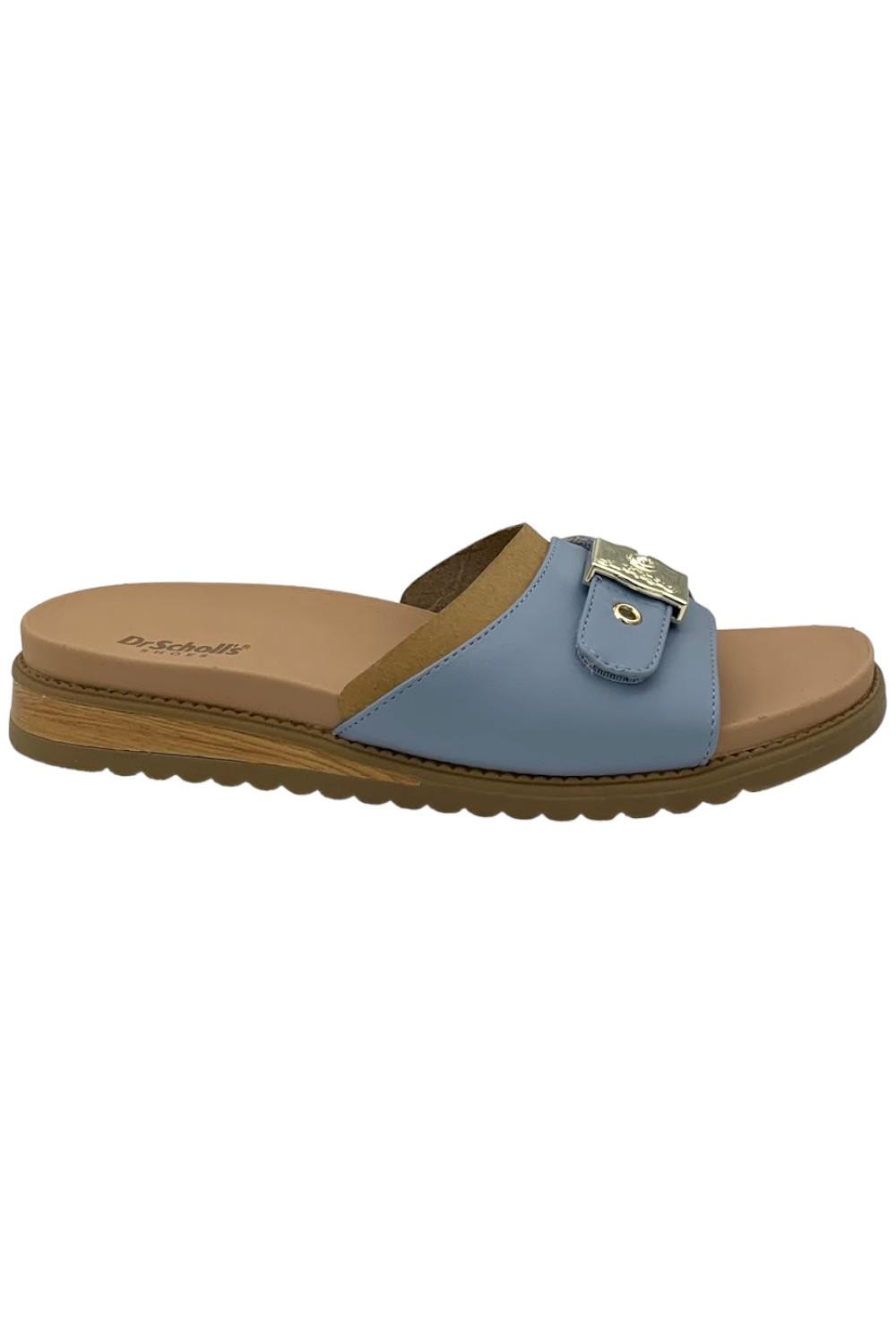 Dr. Scholl’s Buckle Slide Sandals Island Icon Summer Blue