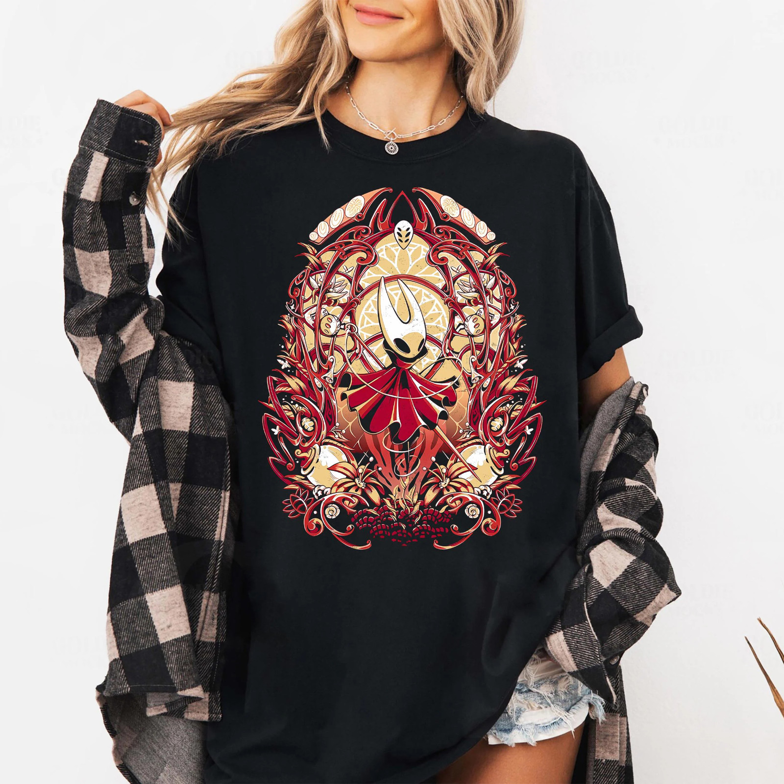Hollow Knight Silksong Sweatshirt Hornet Indie Game Graphic Gamer Gift T-Shirt