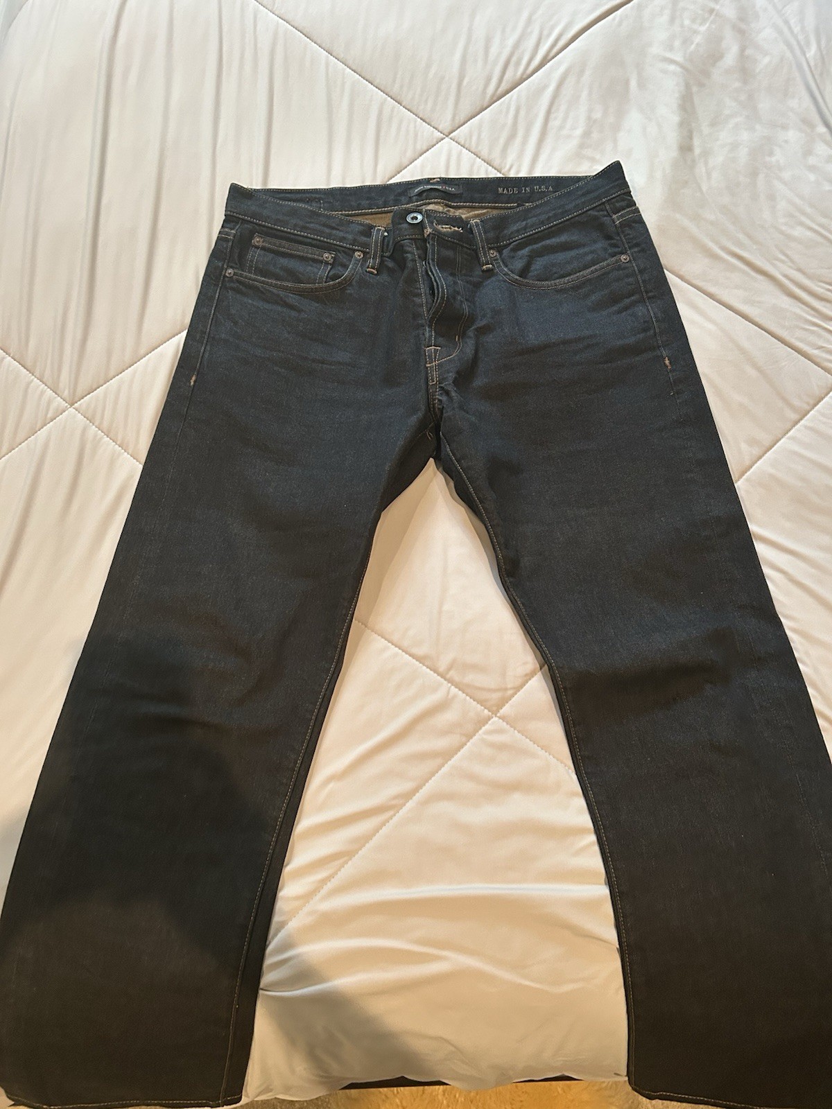 4 pair-John Varvatos Men’s Dark Wash Blue Denim Slim Straight Jeans Mid Rise