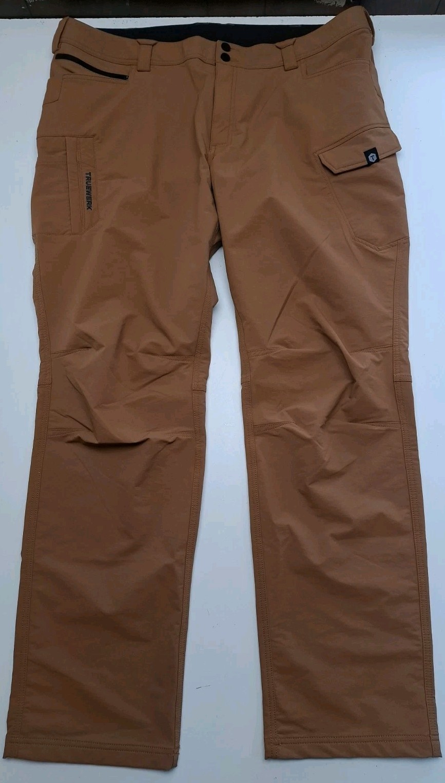 Truewerk T2 Werkpant Pant Men 42×34 Brown Stretch Work Cargo Utility Performance