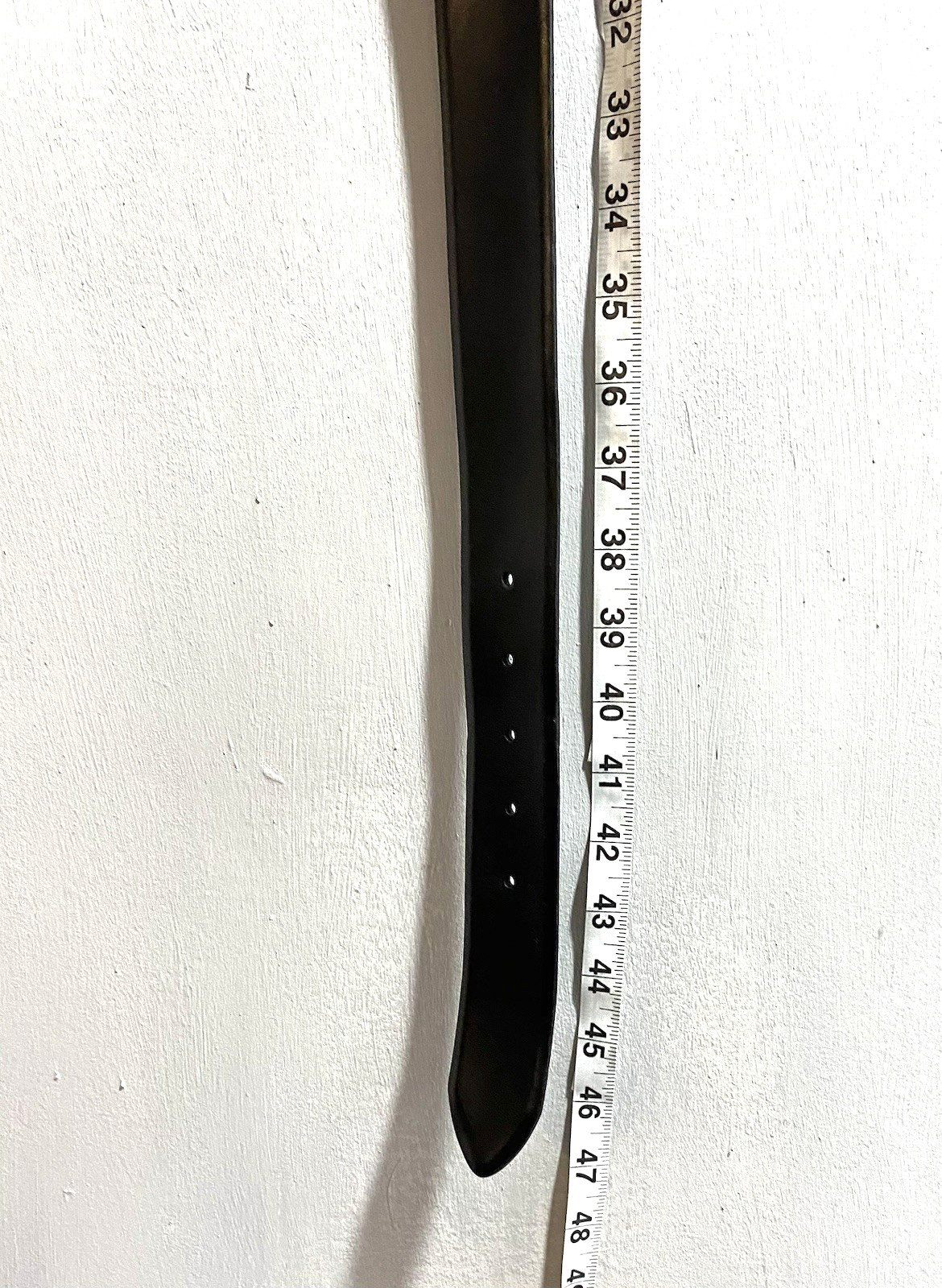 Faux Turquoise Silver Embossed Womens Black Belt Size L 45 inches Bonded Leather