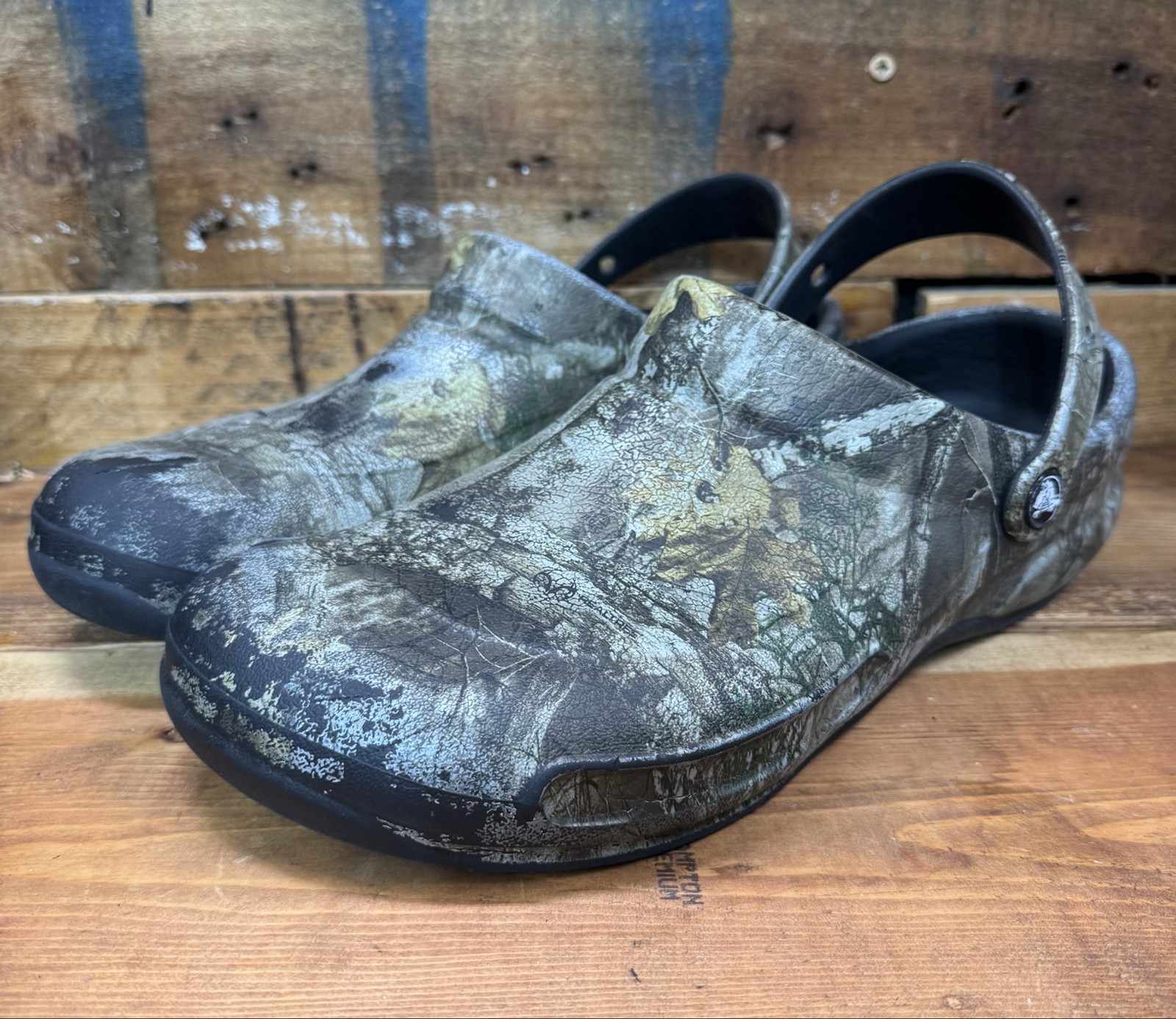 Crocs Classic Camo Clogs M10/W12 Multicolor Realtree Slip On Unisex