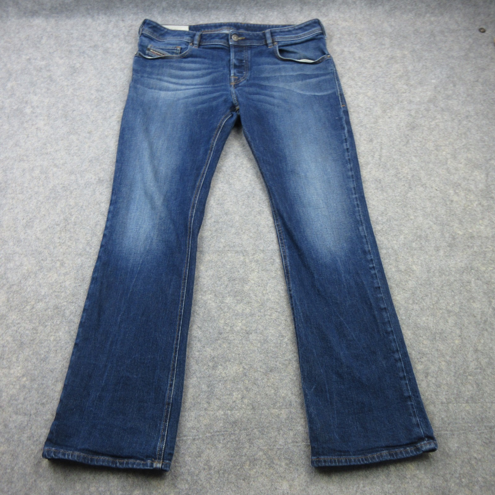 Diesel Jeans Mens W36 L32 Navy Denim Zatiny 009HN Bootcut Regular Button 8406
