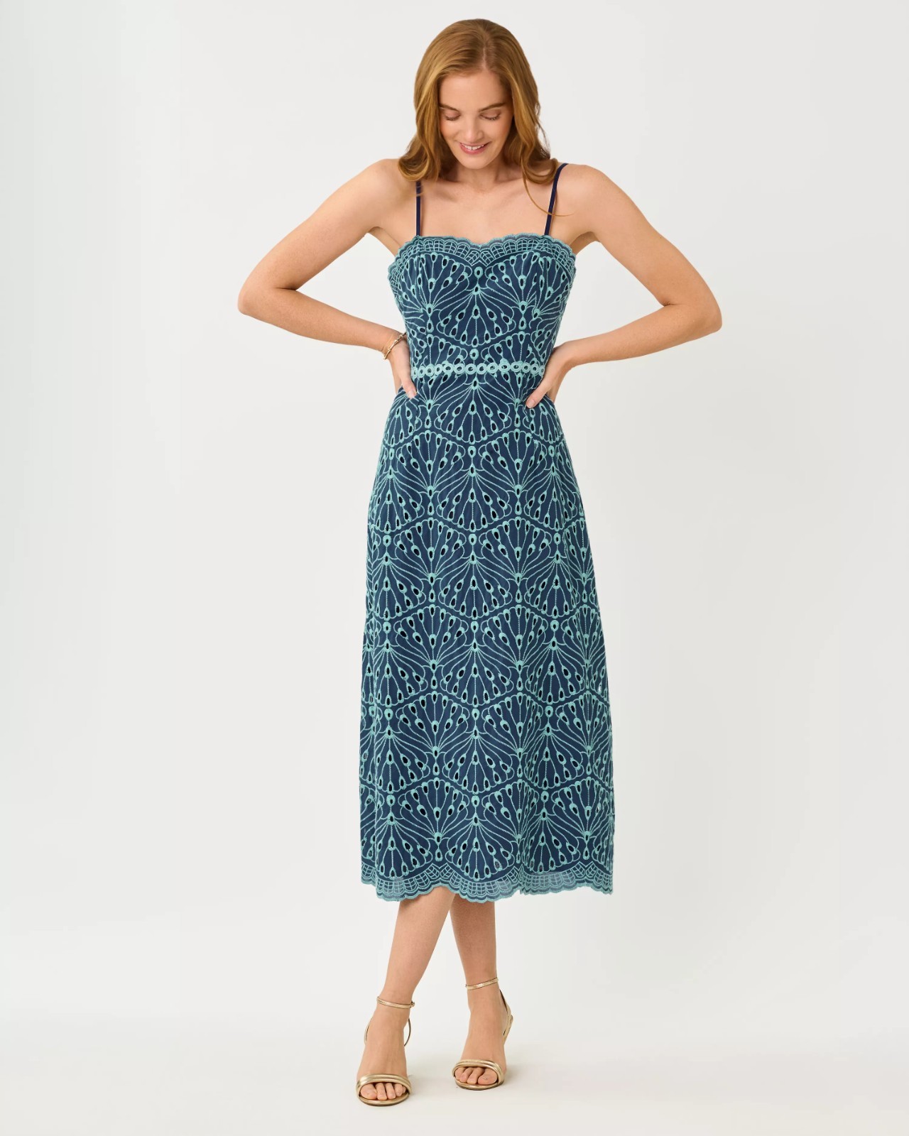 Lilly Pulitzer Arlin Eyelet Midi Dress, All Size.