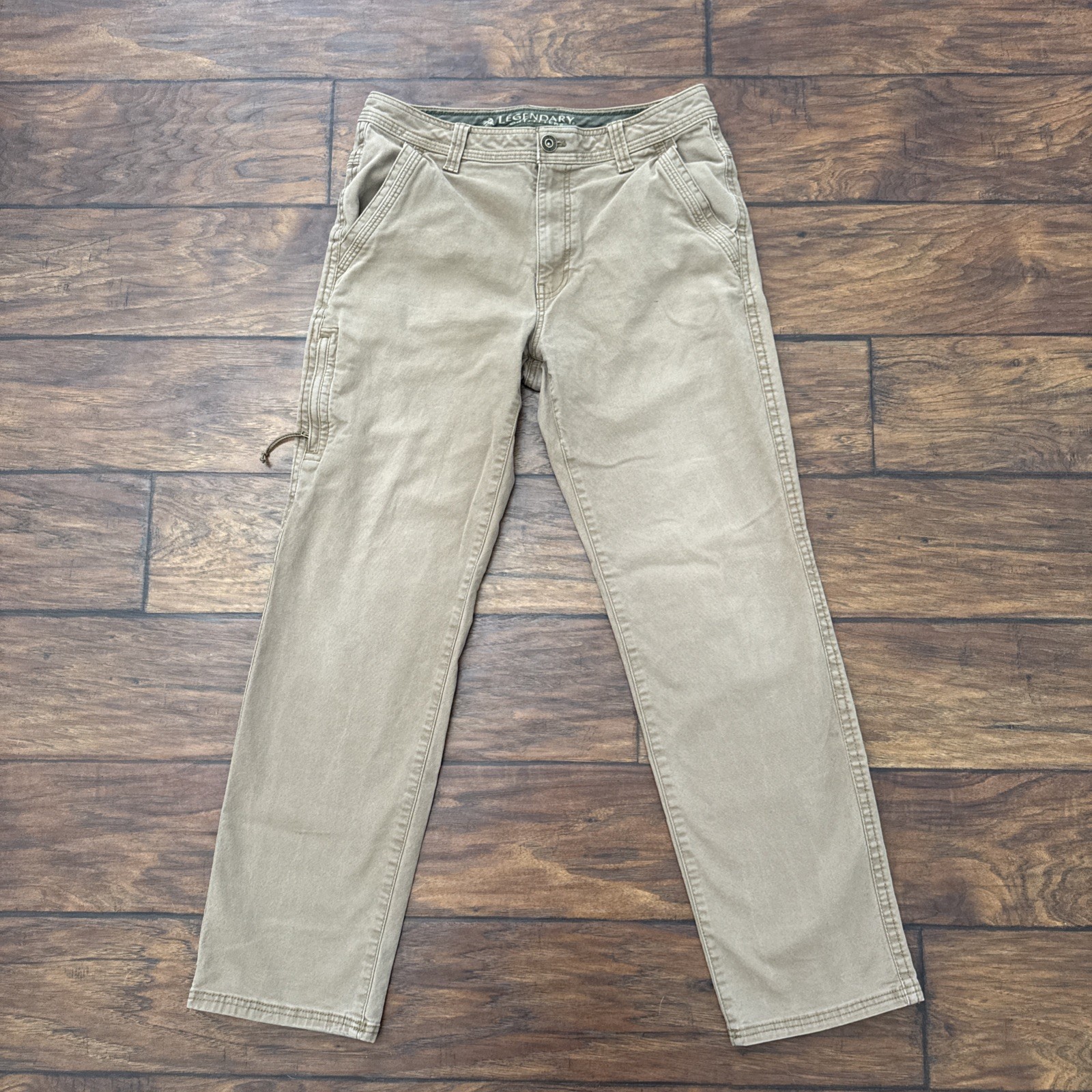 Legendary Outfitters Pants Mens Canvas Work Brown Utility 32×32 Straight Leg