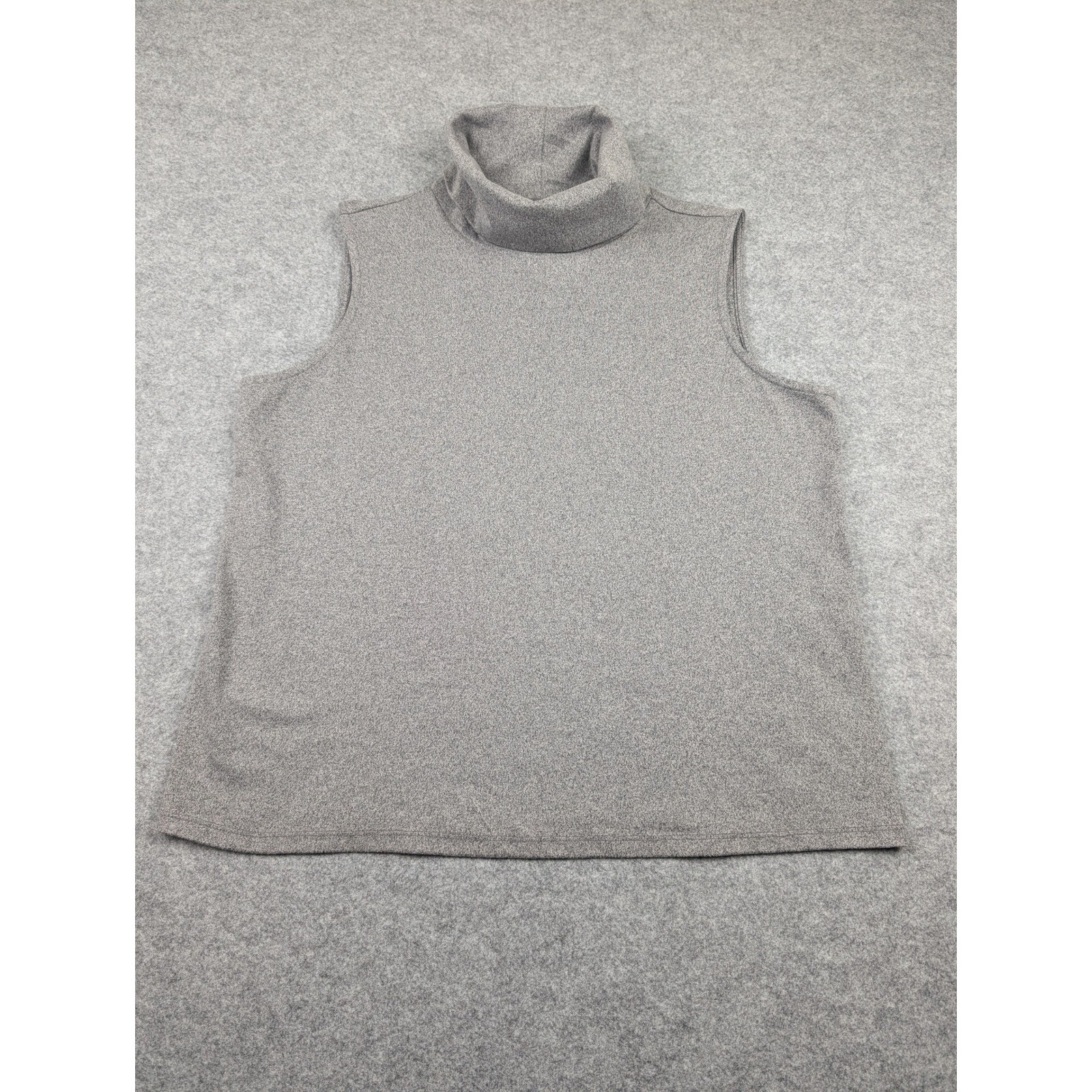 Simply Vera Vera Wang Womens Gray Sleeveless Turtleneck Knit Top Size Large
