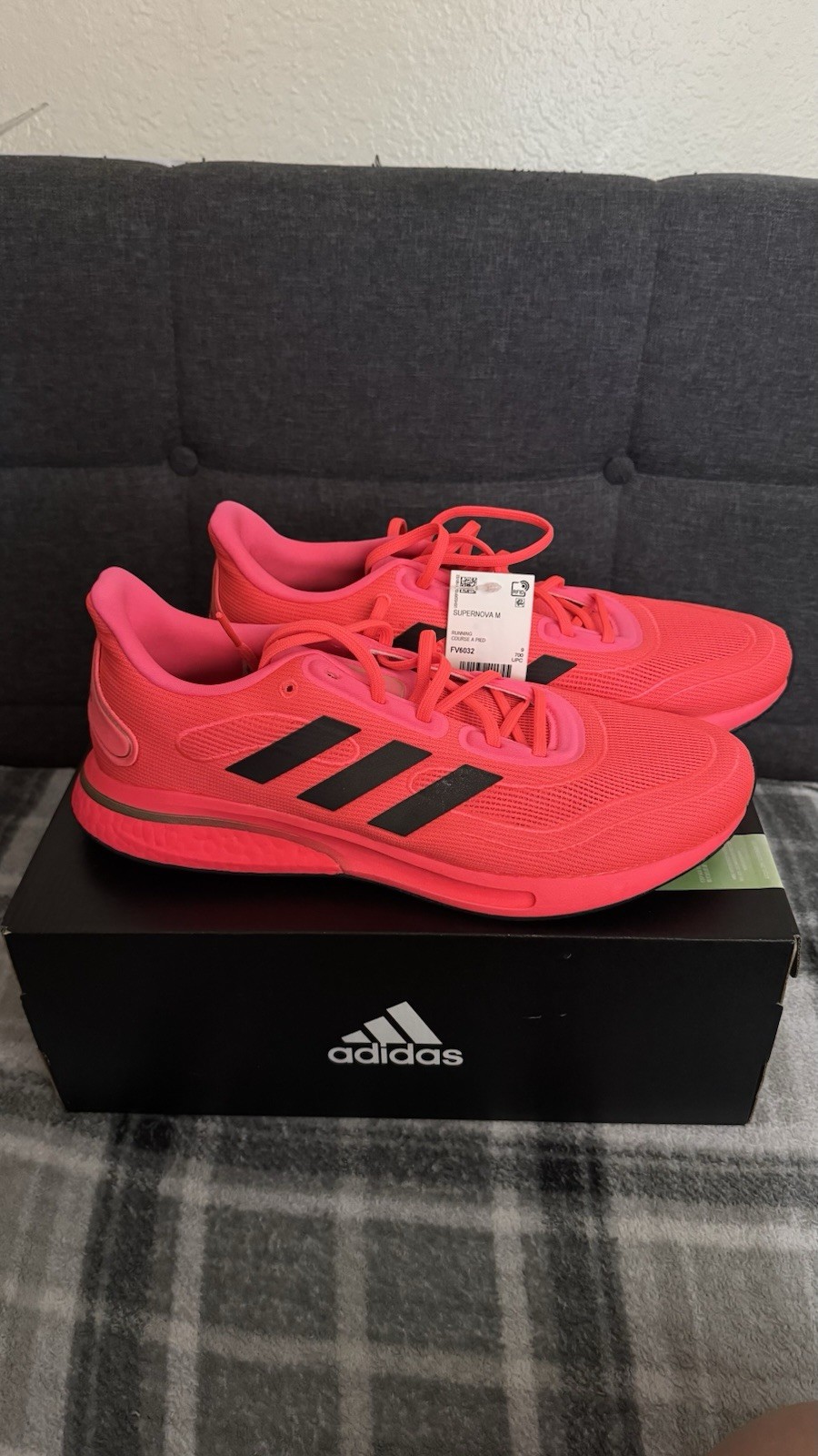 adidas Supernova ‘Signal Pink’ Pink/Black Low Top Lace-Up Running FV6032