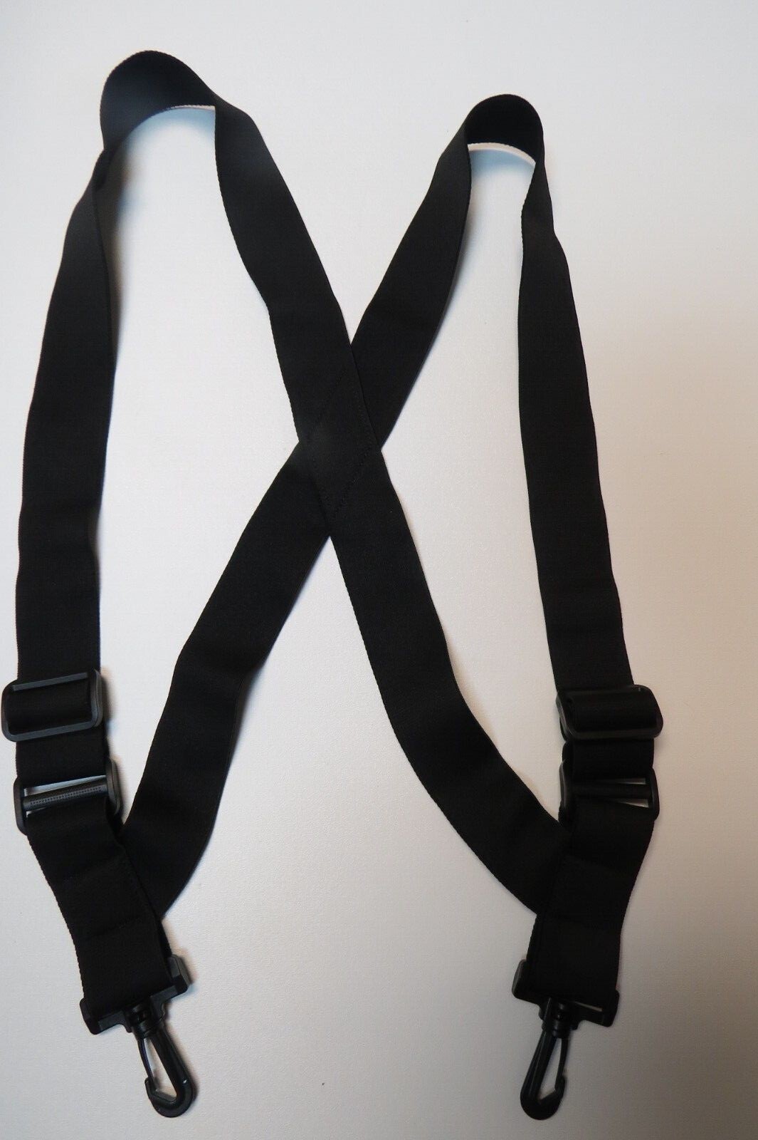 Undergarment Airport Blk SNAP Suspender NO BUZZ. 1-1/2″ Wide SIDE GRIP. USA MADE