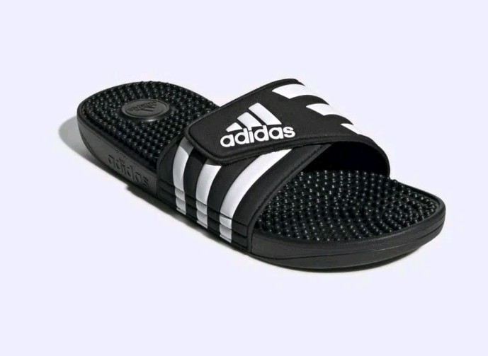 Adidas Adissage Slides Core Black/Cloud White/Core Black Sz 8 Mens Sz 9 Womens