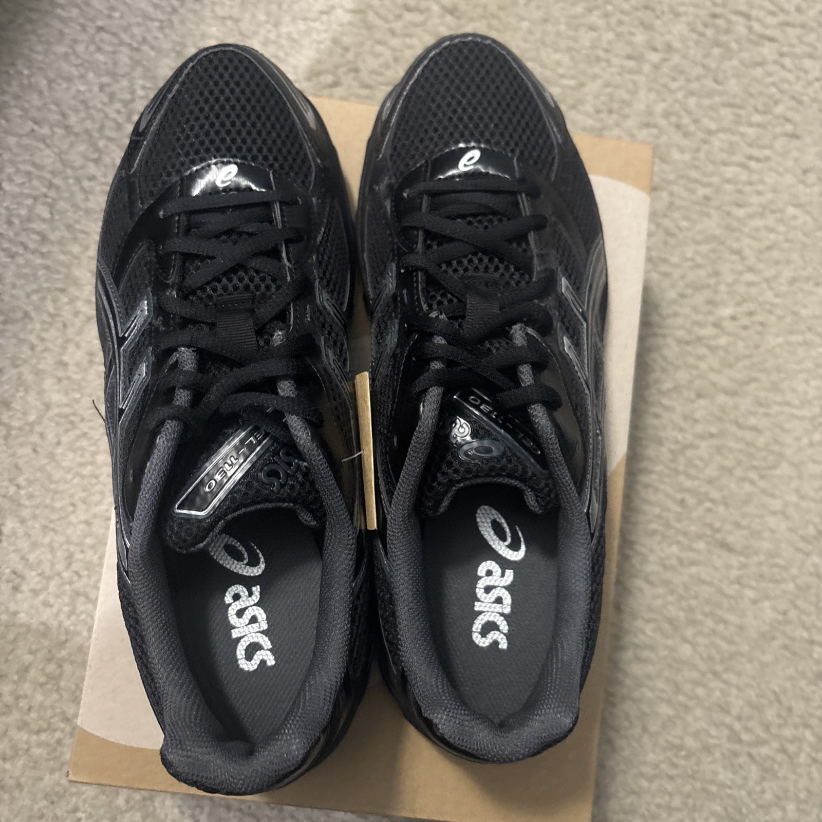 Asics Gel-1130 Black/Pure Silver Size 9.5