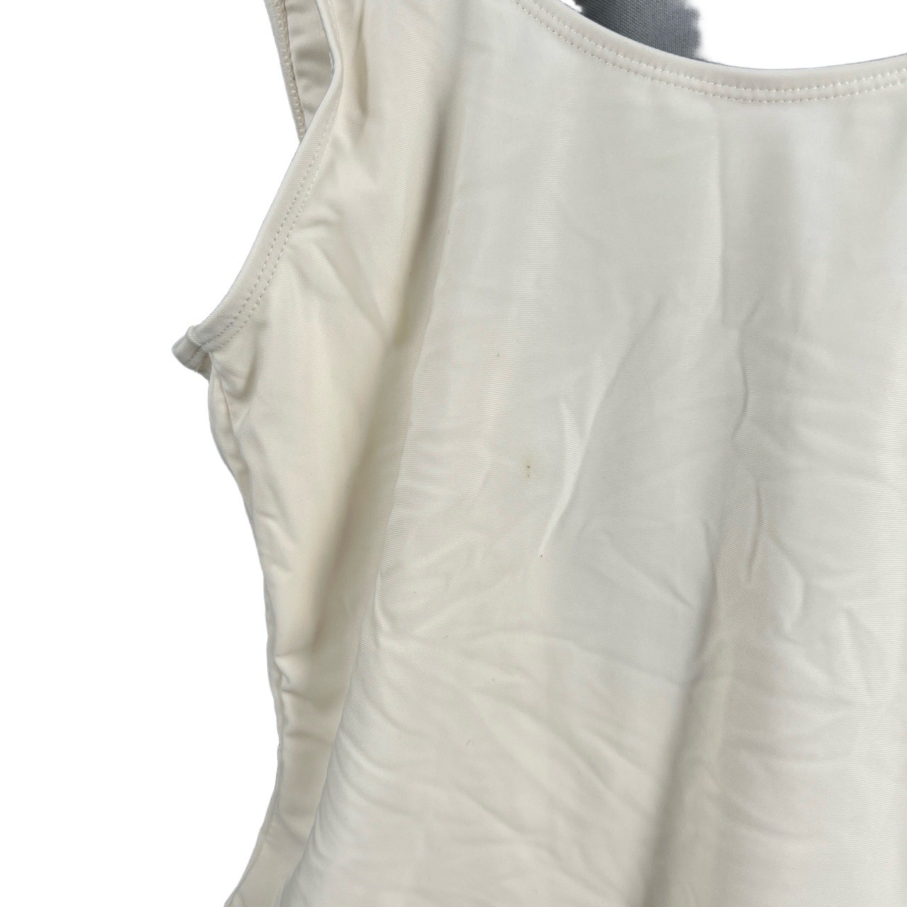 NA-KD Swimsuit One Piece Off White High Cut Leg Scoop Back Lined Medium New
