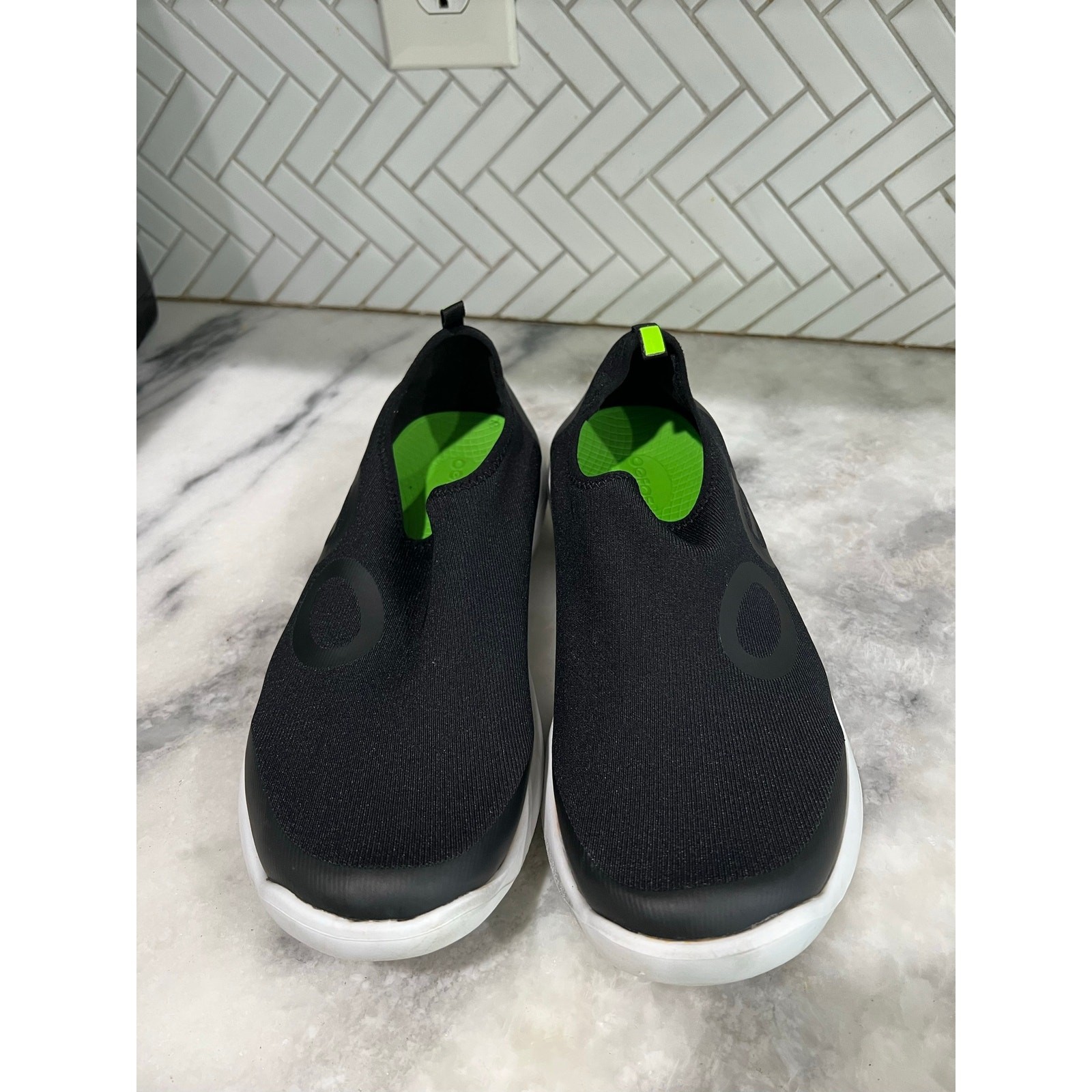 OOFOS OOmy Stride Black Slip On Recovery Shoes Men’s 11 EU 44 Lightweight