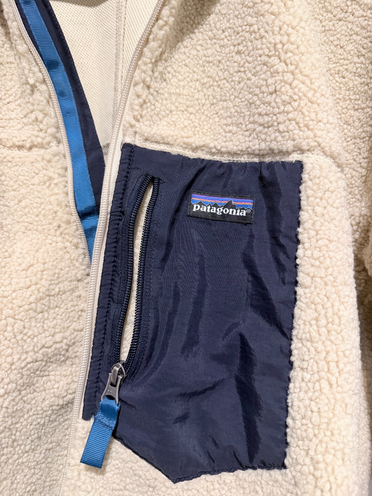 Patagonia Jacket Mens MEDIUM Retro Pile Fleece New Navy Sherpa Outdoors Hiking