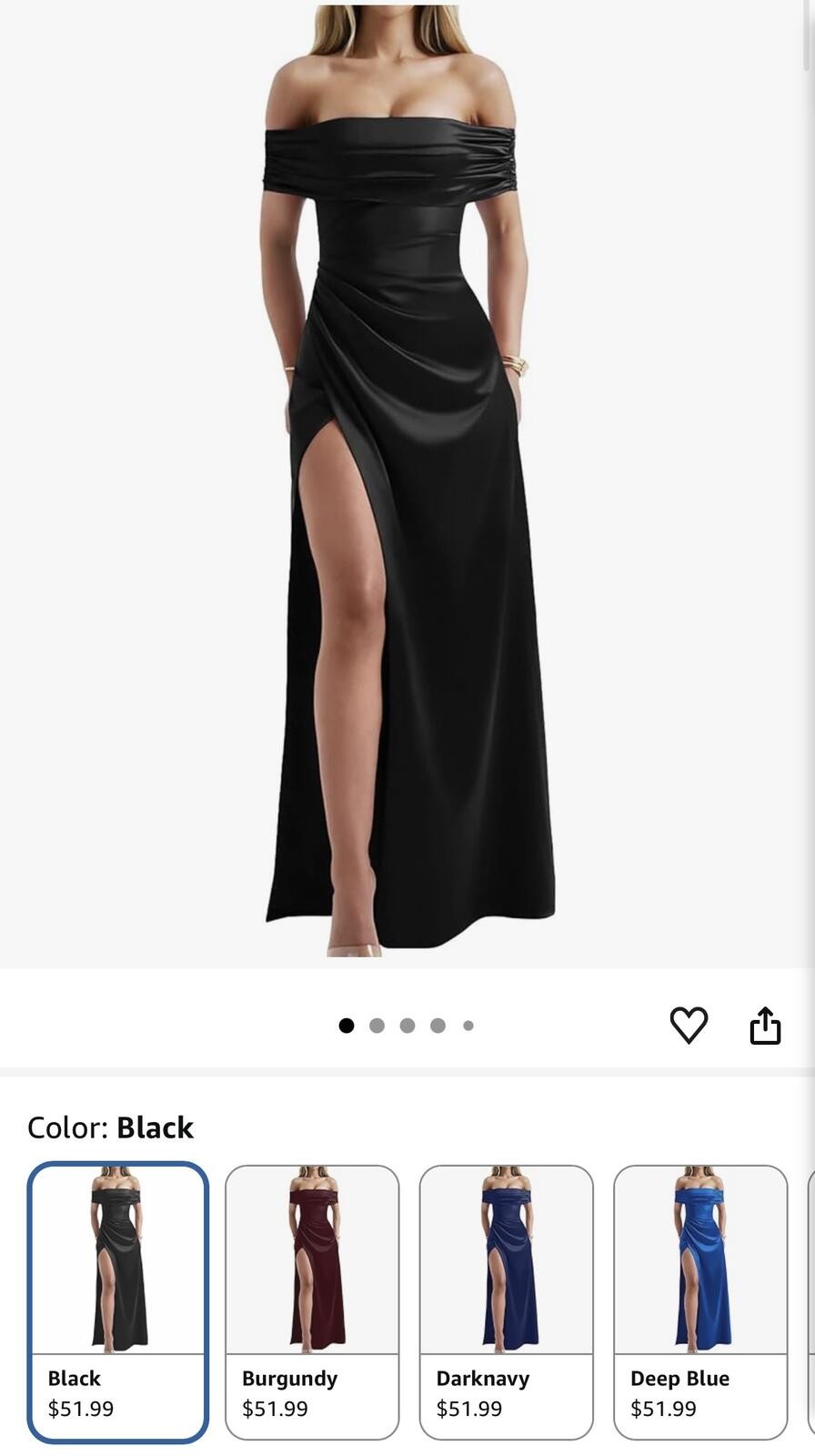 Viral OYS Off the Shoulder Formal Dress