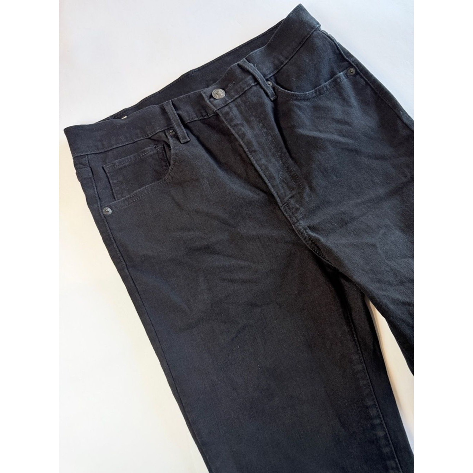 Levi’s Mile High Cropped Flare Jeans Women 29 Black Pardon My French Raw Hem
