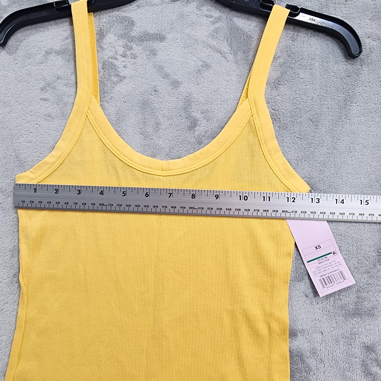 NEW Wild Fable Top Womens XS Yellow Scoop Neck Ribbed Cami Tank Stretch Casual