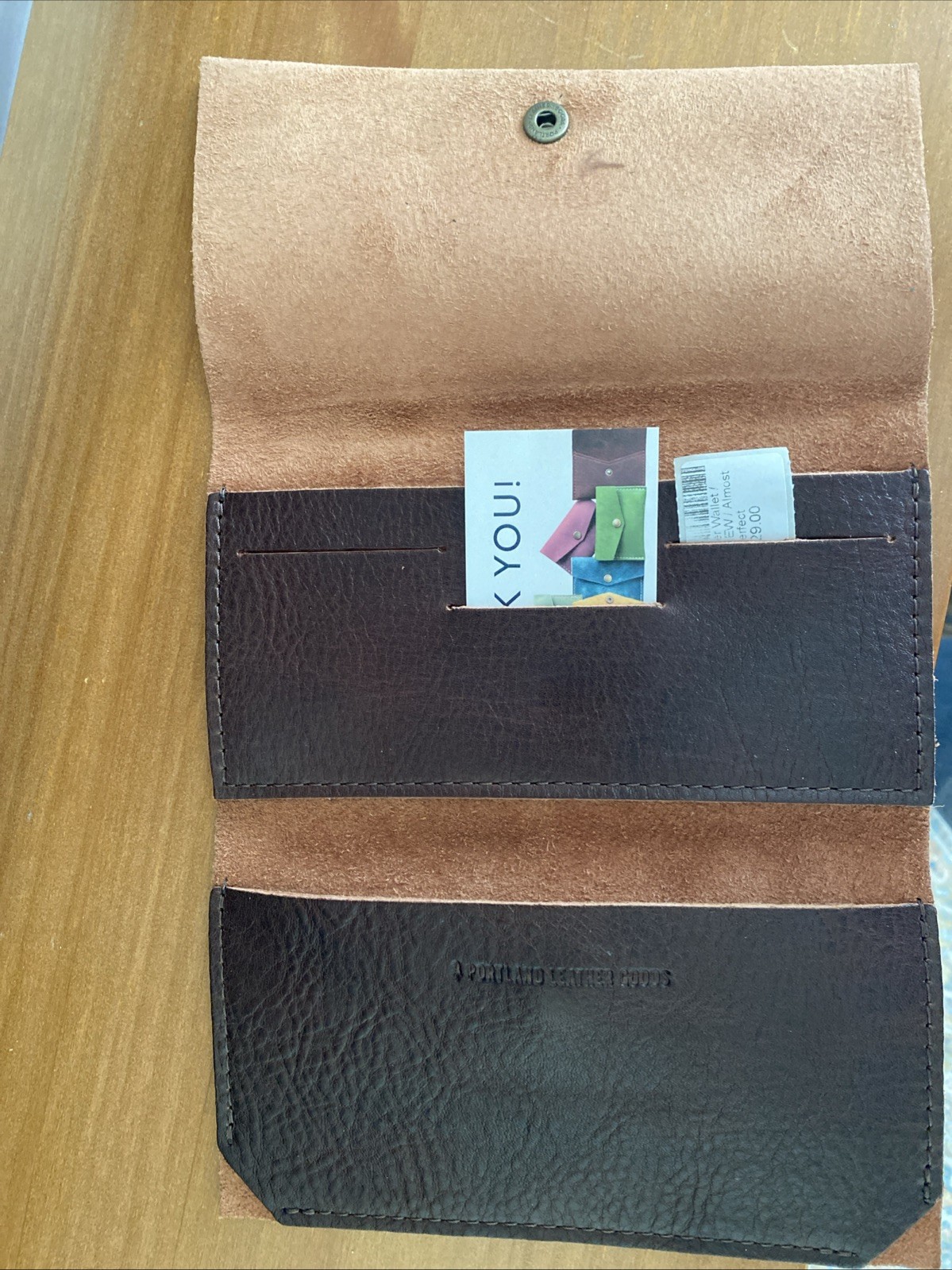 portland leather goods crossbody Medium tote- Cognac