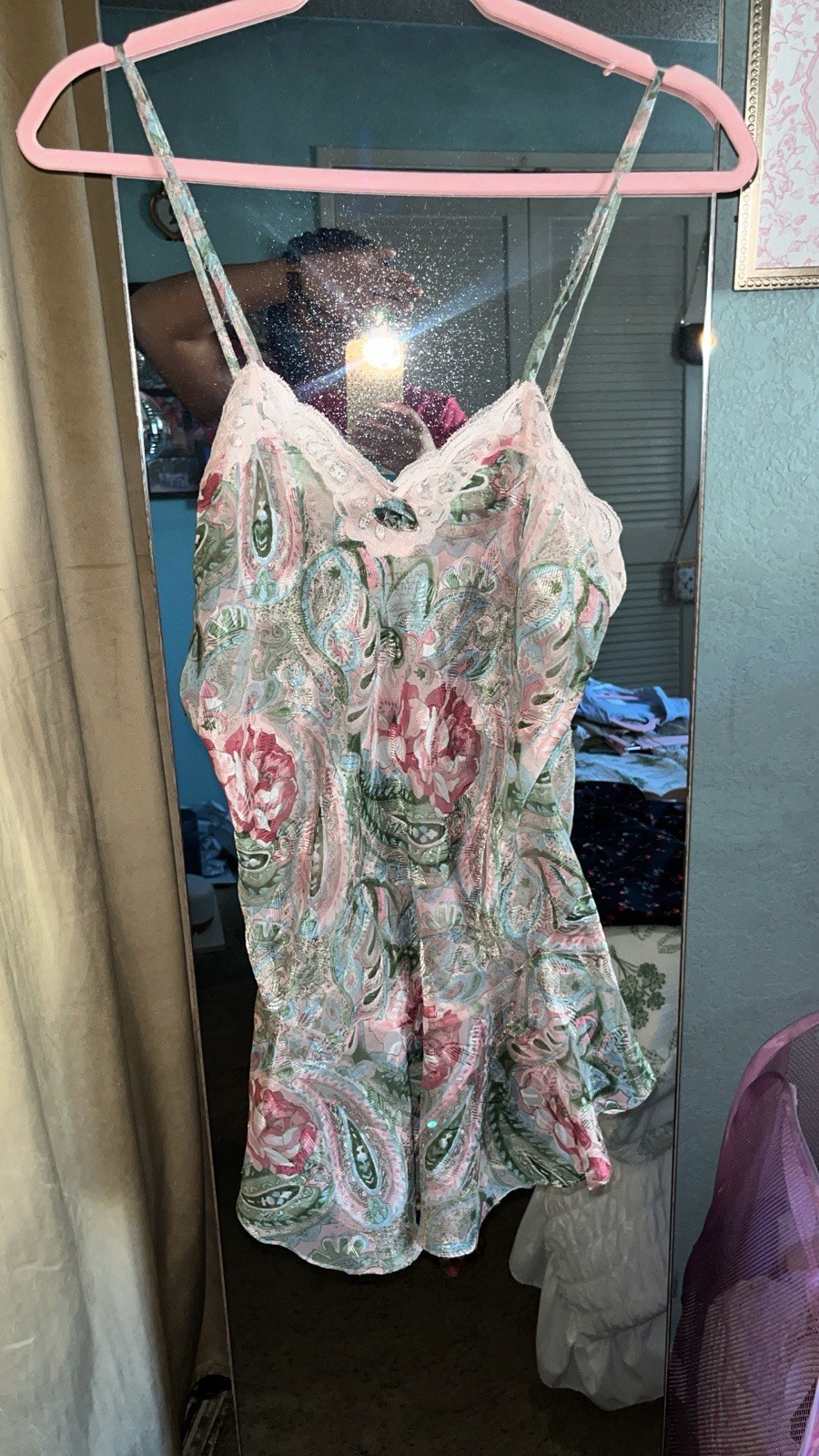 🌸 Vintage 90s Gold Label Victoria’s Secret Floral Lace Slip 🌸