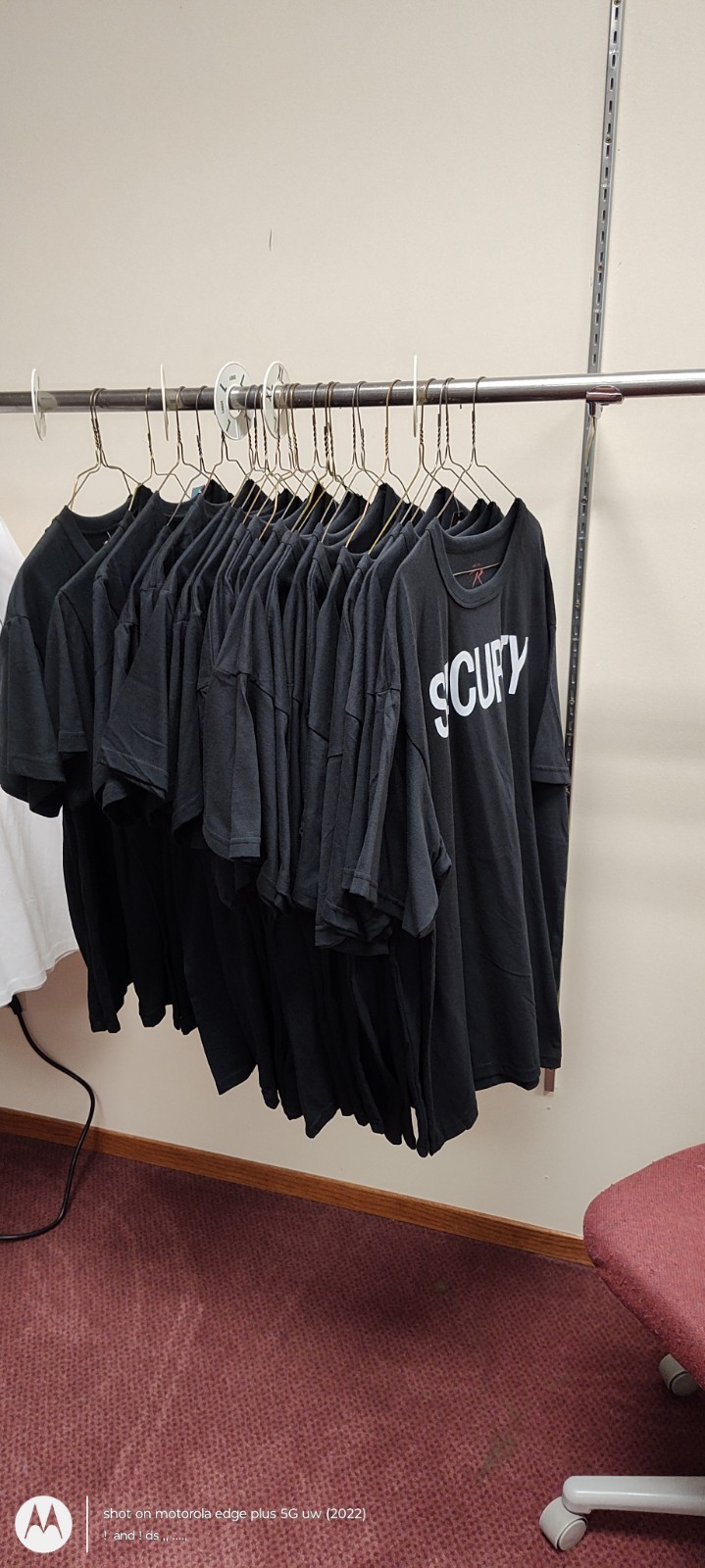 Security black T-shirt with Security printed on it