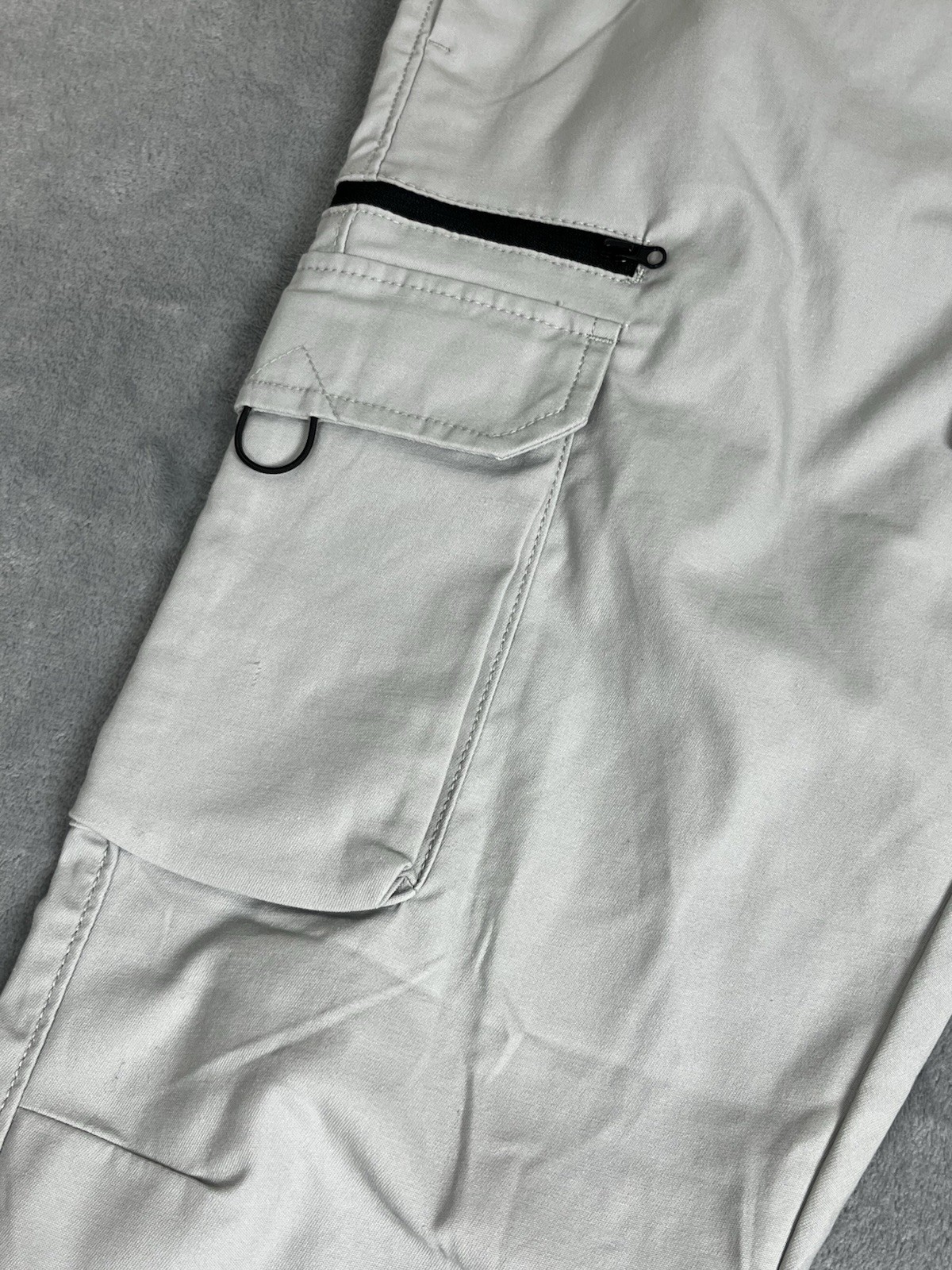NEW WXYZ Los Angeles James Tech Twill Cargo Pants Light Gray Utility Gorpcore